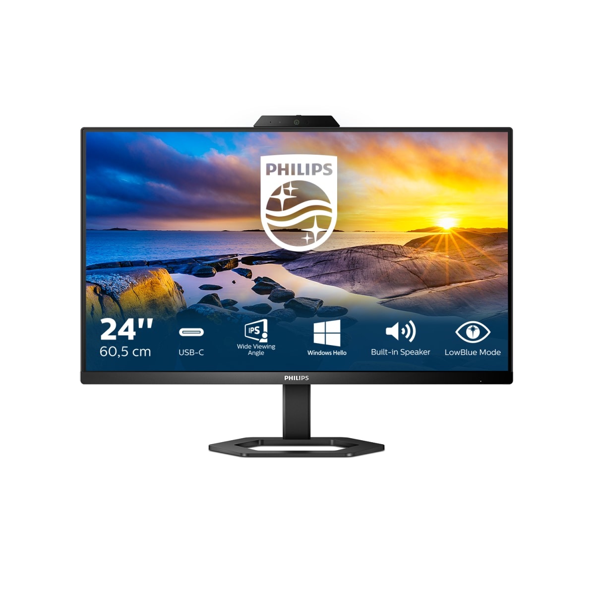 Philips LCD-Monitor »24E1N5300HE«, 60,5 cm/24 Zoll, 1920 x 1080 px, Full HD, 1 ms Reaktionszeit, 75 Hz, integrierte Webcam und Mikrofon mit Noise Cancelling
