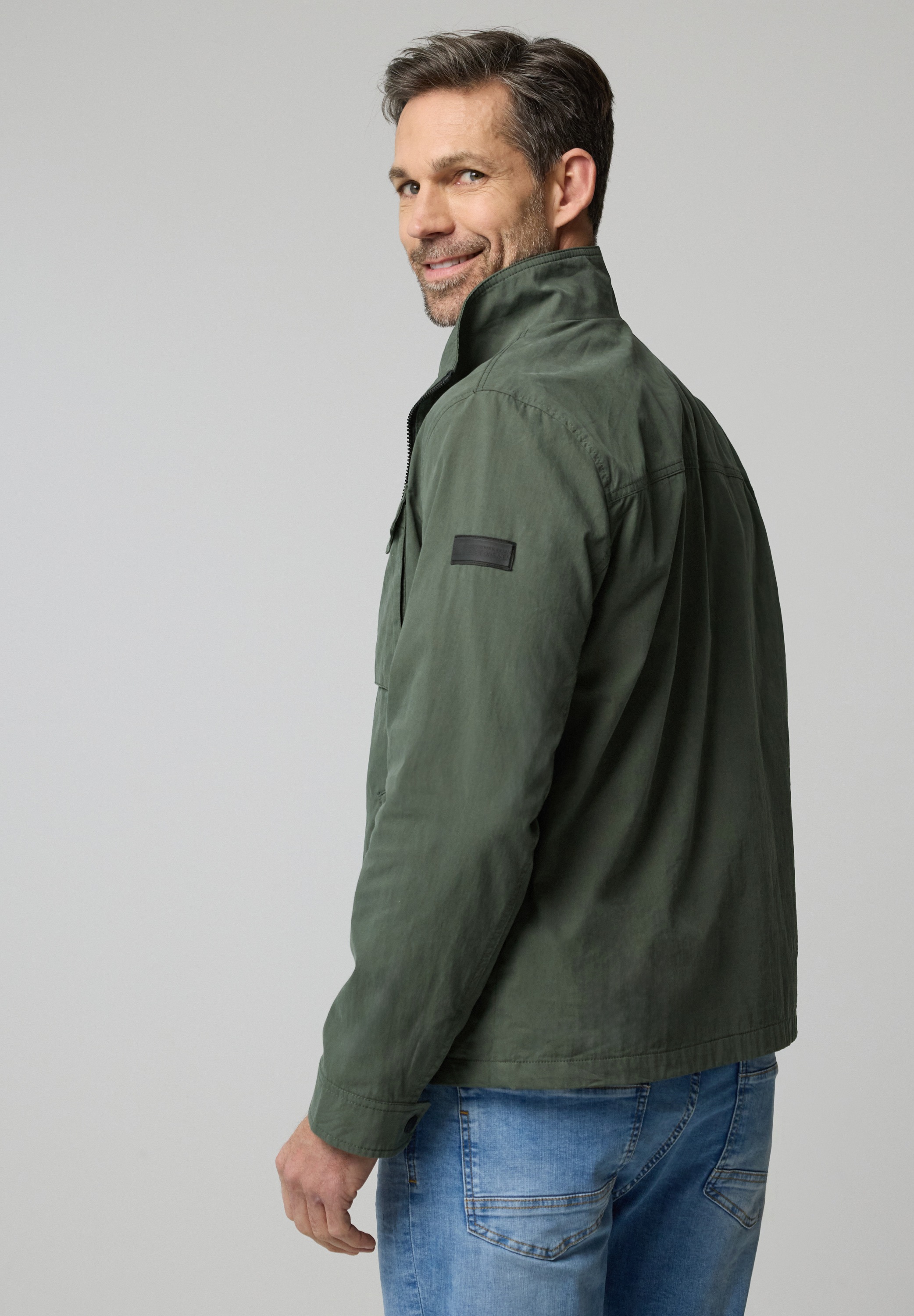 STREET ONE MEN Outdoorjacke ohne Kapuze mit Stehkragen