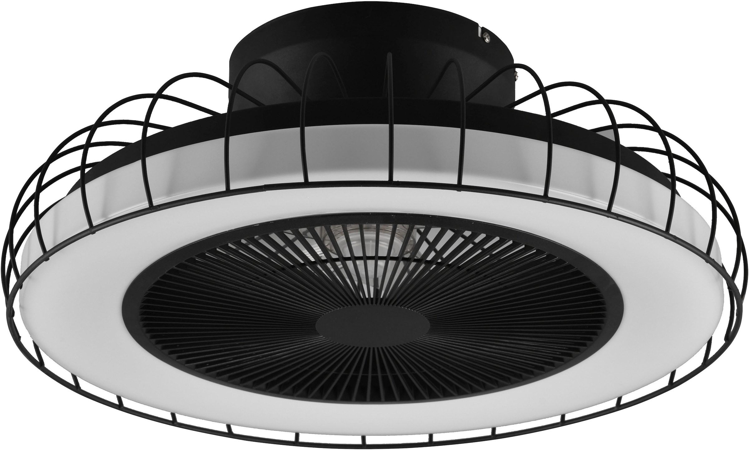 TRIO Leuchten LED Deckenleuchte »Sandfjord Deckenventilator«, 1 flammig-flammig, Deckenlampe, Ventilator 3 Stufen,WiZ Smart Home,Lichtfarbe einstellbar