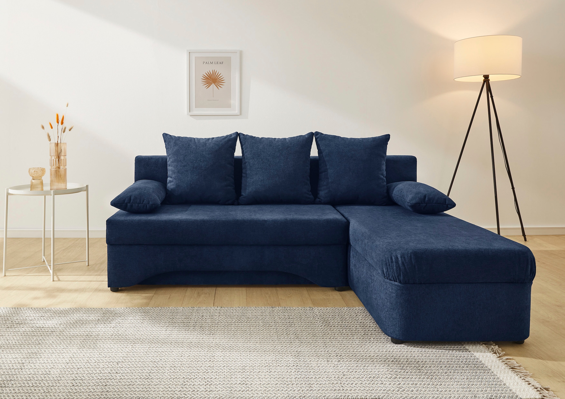 Jockenhöfer Gruppe "L-Form, B: 191 cm, auch in Cord" Platzsparendes Schlafsofa & Eckcouch mit Bettkasten & Schlaffunktion