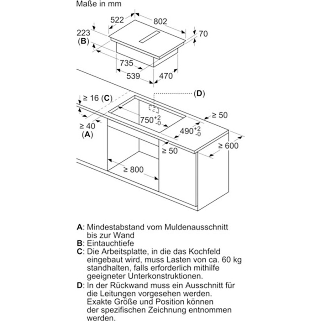 NEFF Induktions-Kochfeld von SCHOTT CERAN® »V58NBS1L0«, V58NBS1L0