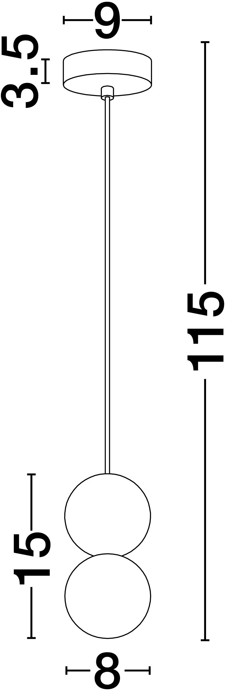 Nova Luce Pendelleuchte »ZERO«, 1 flammig