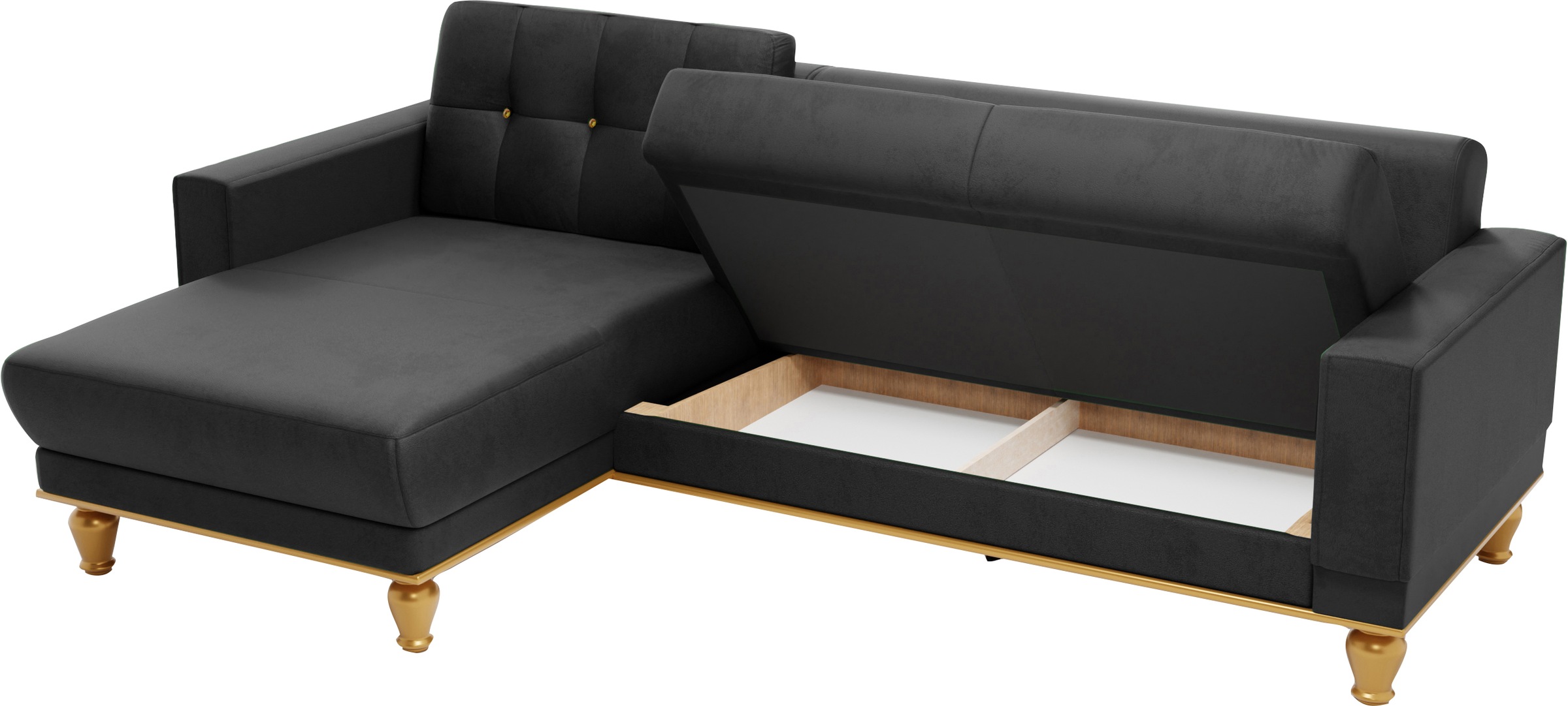 sit&more Ecksofa »Orient 5 L-Form«, mit Strass-Stein, wahlweise mit Bettfunktion und Bettkasten