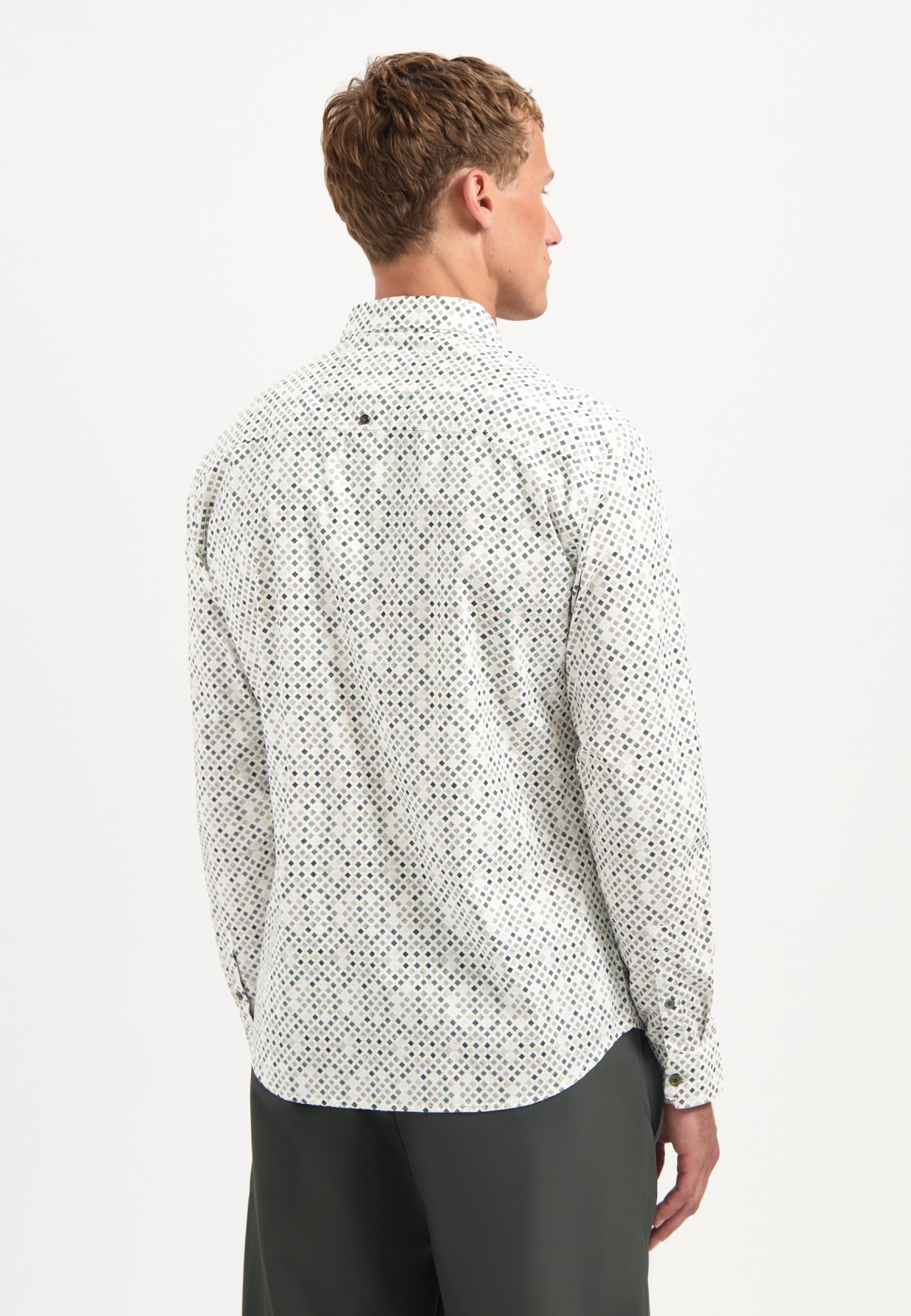 NO EXCESS Langarmhemd "No Excess Stretchhemd mit Print" günstig online kaufen