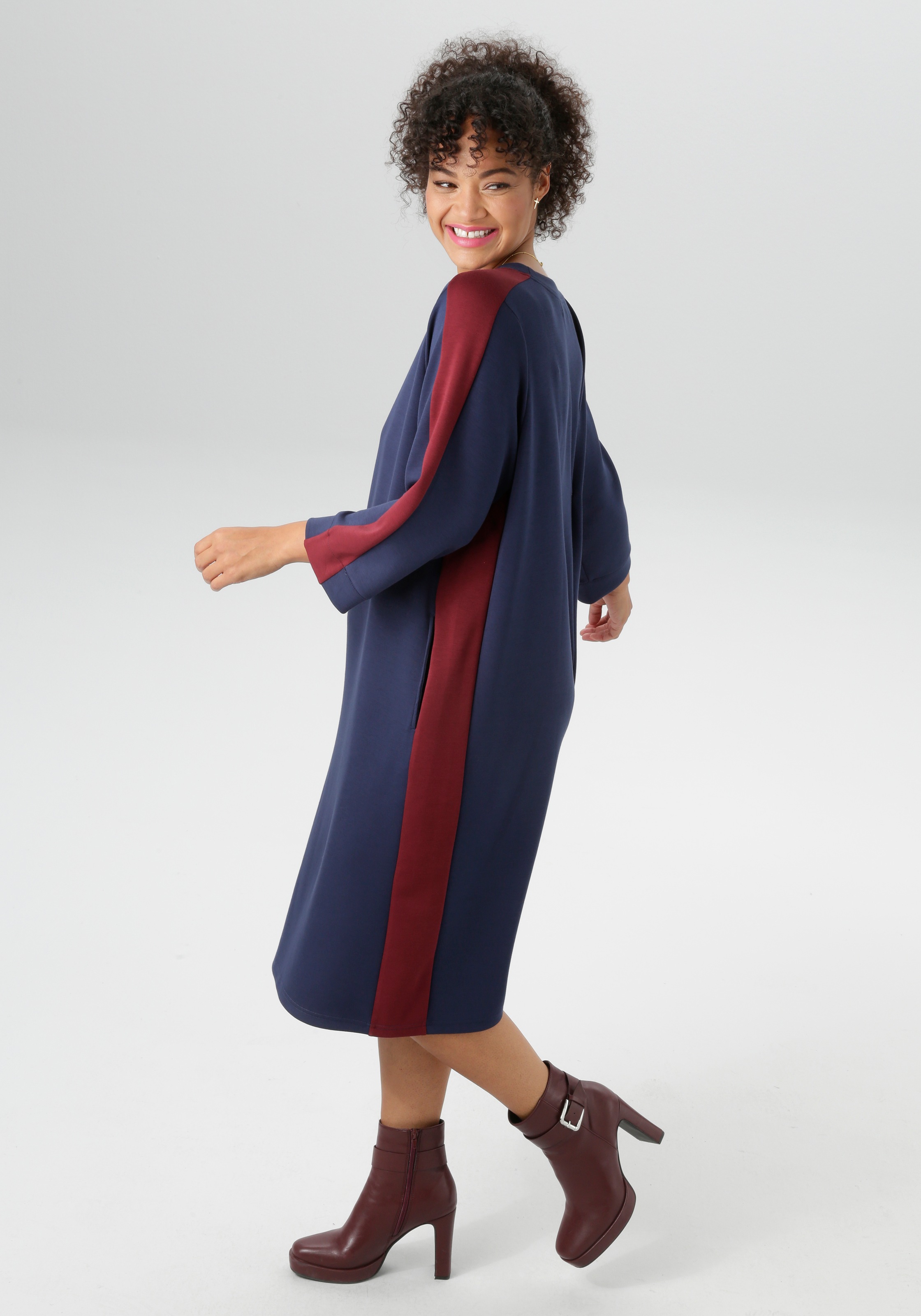 Aniston PLUS Sweatkleid, aus super weichen, elastischen Jersey-Qualität - N günstig online kaufen