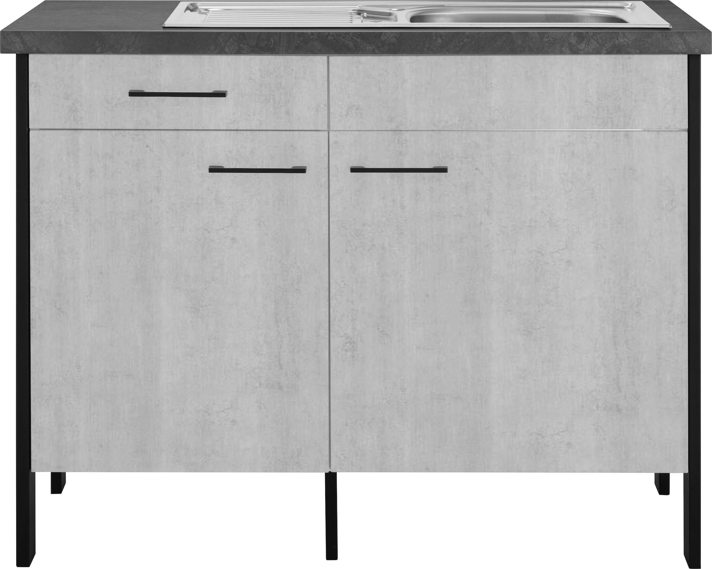 OPTIFIT Spülenschrank "Tokio", 118 cm breit, mit Stahlgestell, mit Vollausz günstig online kaufen