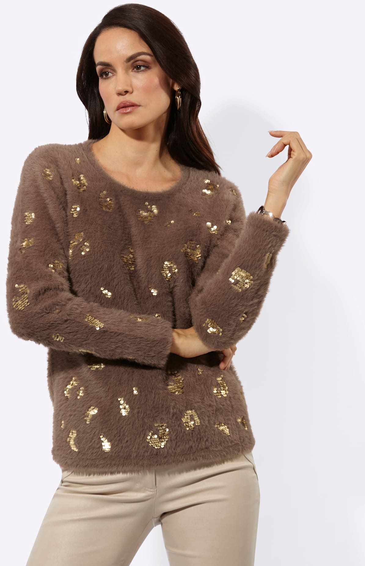 creation L Rundhalspullover "Pullover"