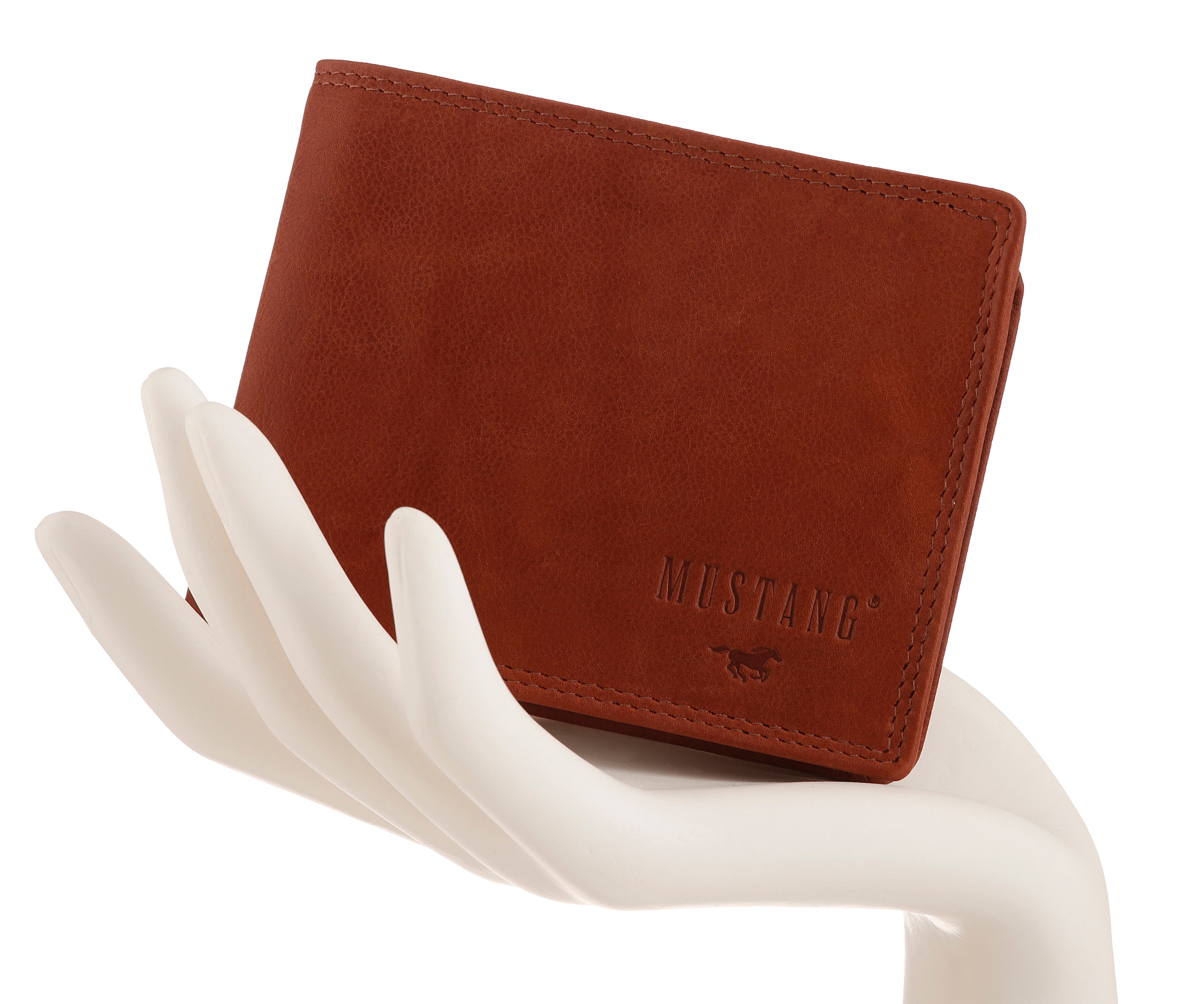 MUSTANG Geldbörse »Udine leather wallet side opening«, mit RFID-Schutz