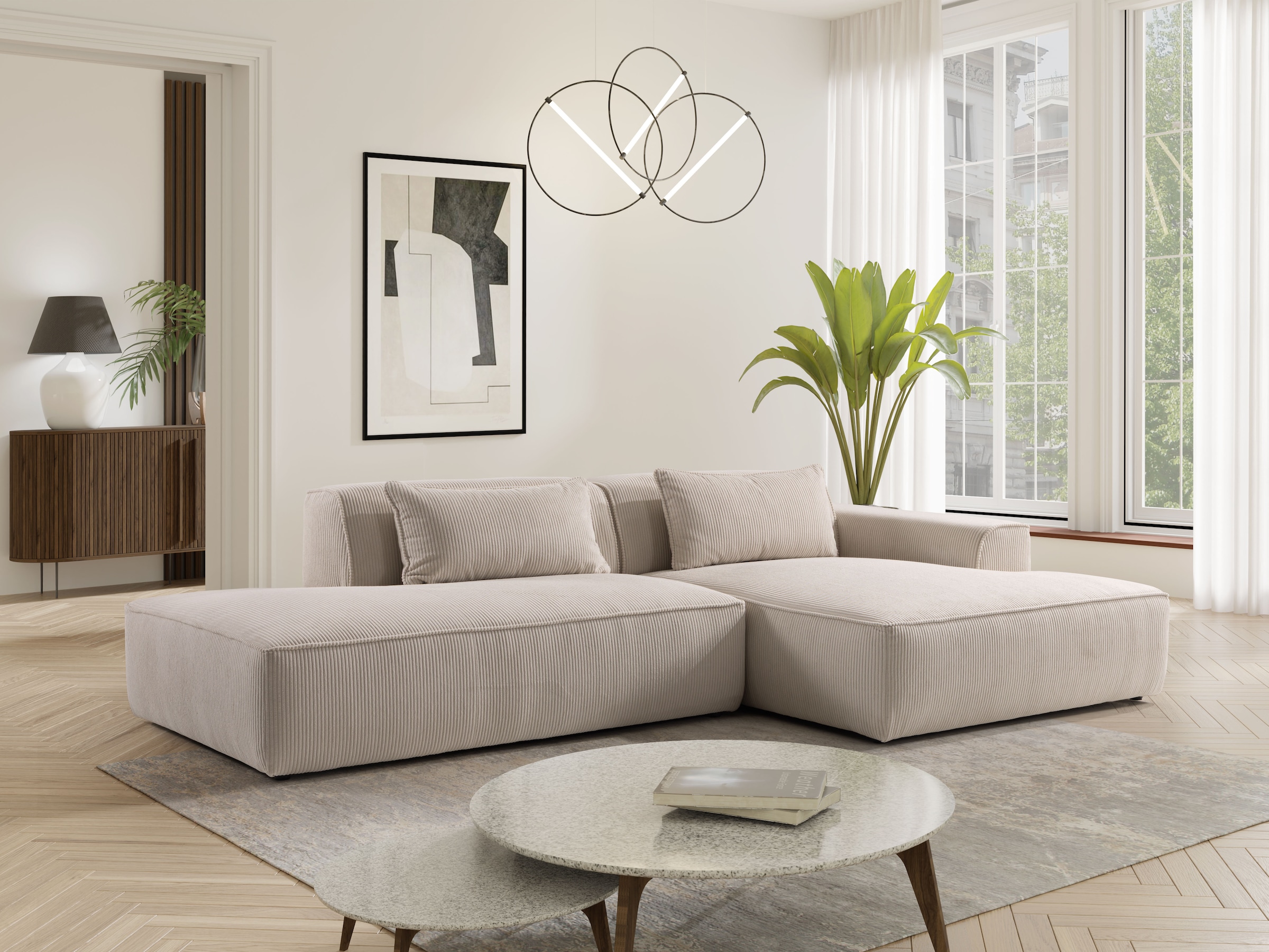 exxpo - sofa fashion Ecksofa »Billund modernes Designsofa, bequem und elegant, Breite 294cm, L-Form«