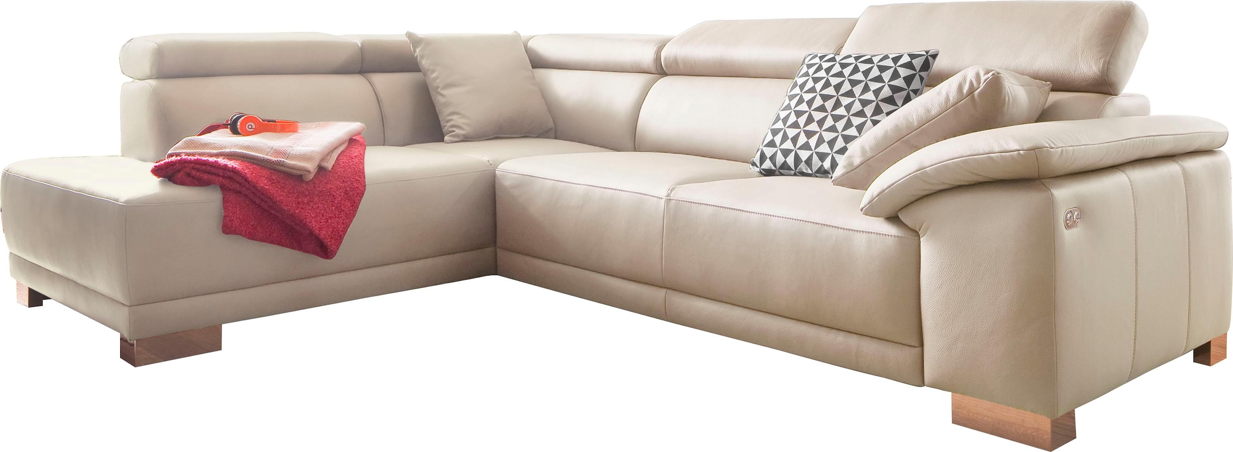 3C Candy Ecksofa "Menorca modern und bequem, OTTOs Choice, L-Form", Kopftei günstig online kaufen