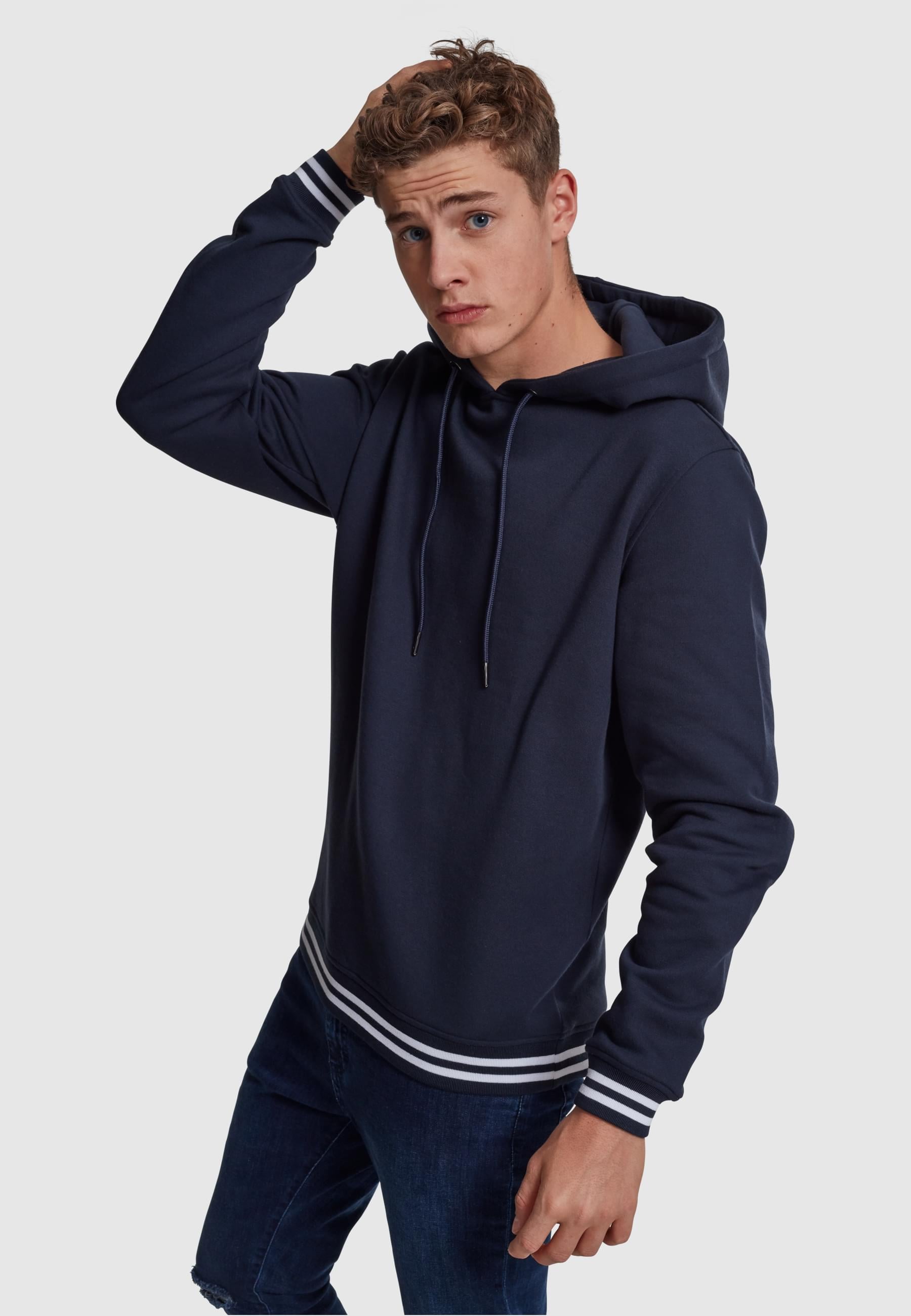 URBAN CLASSICS Sweatshirt »Urban Classics Herren College Sweat Hoody«, (1 tlg.)