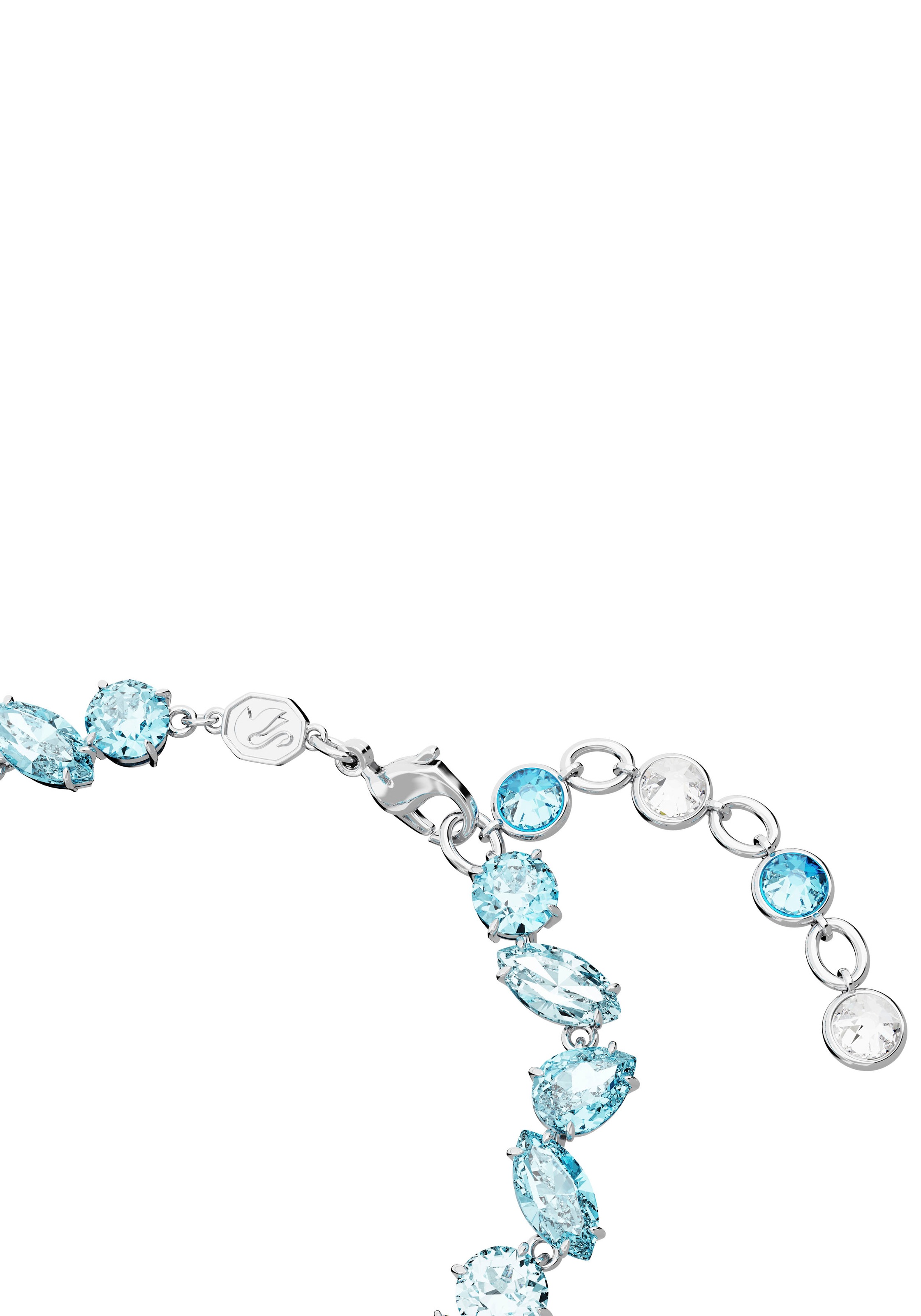 Armband SWAROVSKI "GEMA" Gr. M, bunt (metallfarben, kristallweiß, blau, kristallweiß, blau), Armbänder, Damen, M, Metall, Armband, mit Swarovski Kristall 4