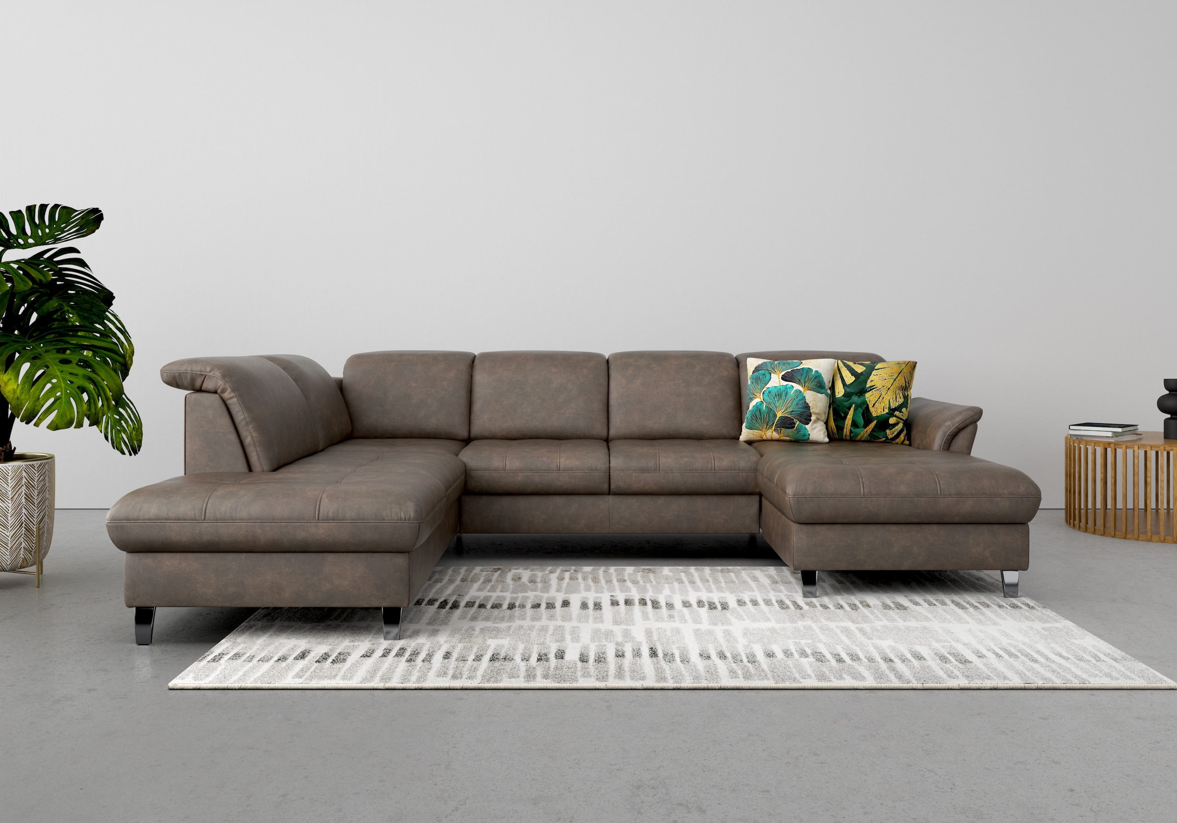 sit&more Wohnlandschaft "Maggiore U-Form" wahlweise mit Kopfteilverstellung günstig online kaufen