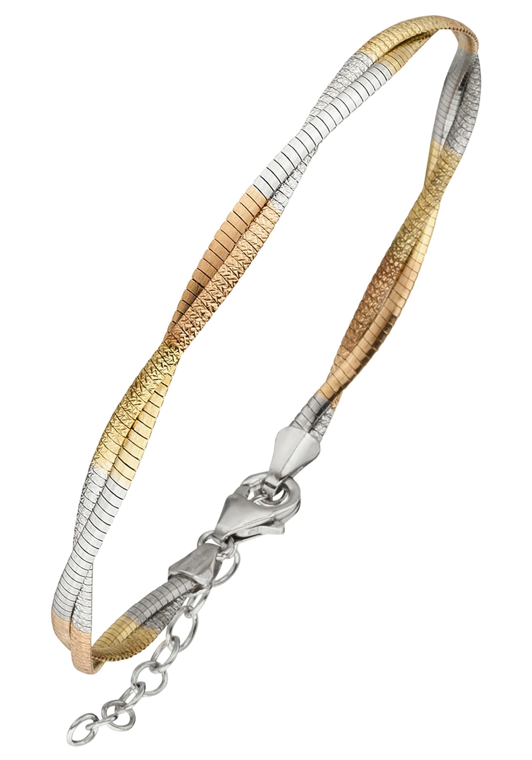 JOBO Armband, 925 Silber tricolor dreifarbig vergoldet bestellen | BAUR