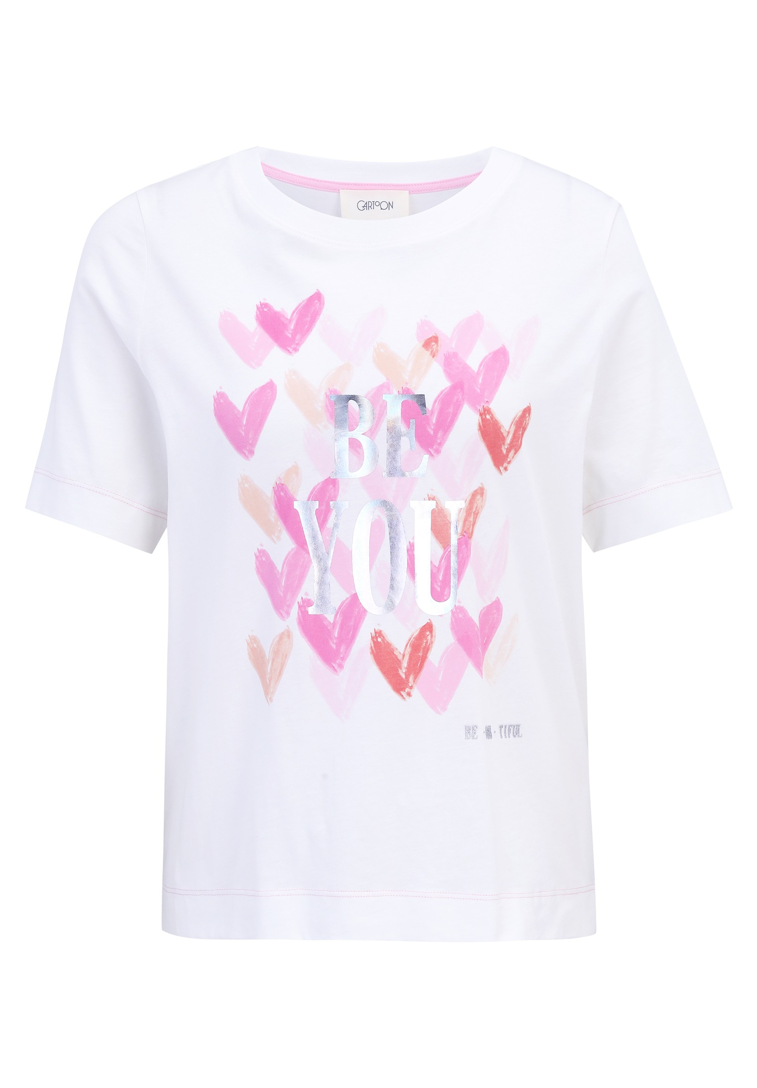 Cartoon Kurzarmshirt »Cartoon Printshirt mit Rundhalsausschnitt«, (1 tlg.), Foliendruck