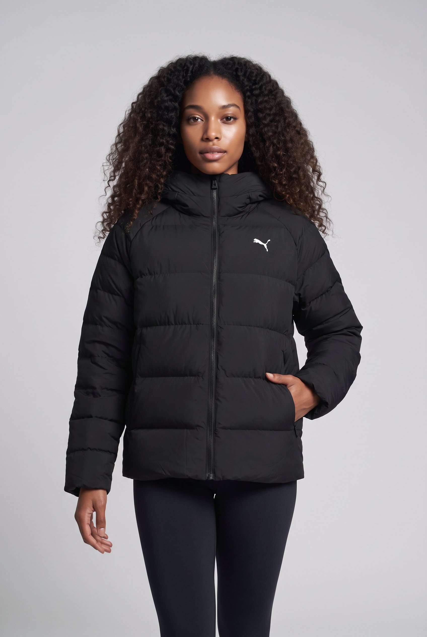 PUMA Winterjacke »MONO HOODED JACKET« mit Kapuze mit kuscheliger Kapuze, wasserabweisend