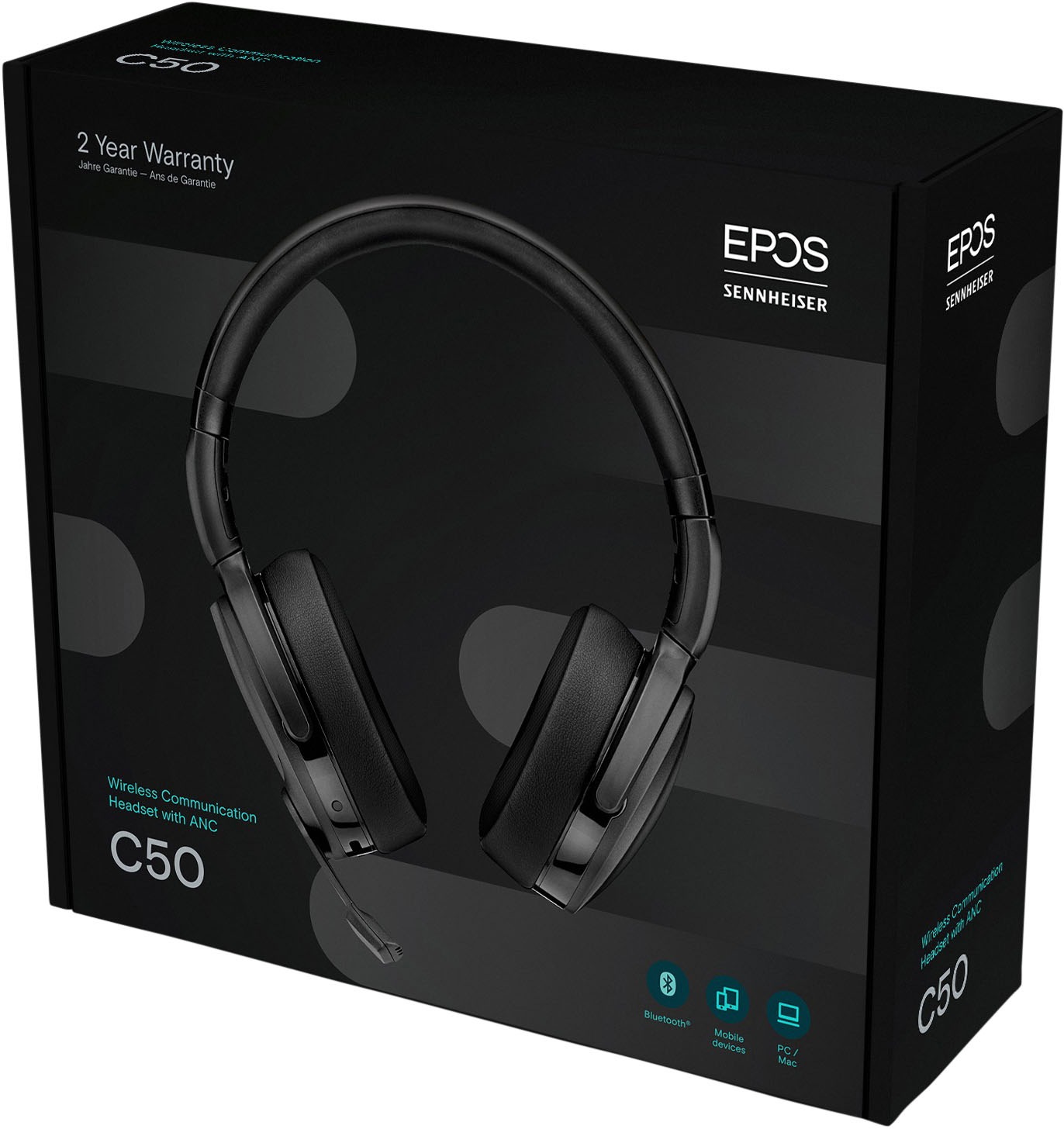 EPOS | Sennheiser Wireless-Headset »C50 Kabelloses Kommunikations-Headset mit ANC«, Microsoft Teams- und Zoom-zertifiziert