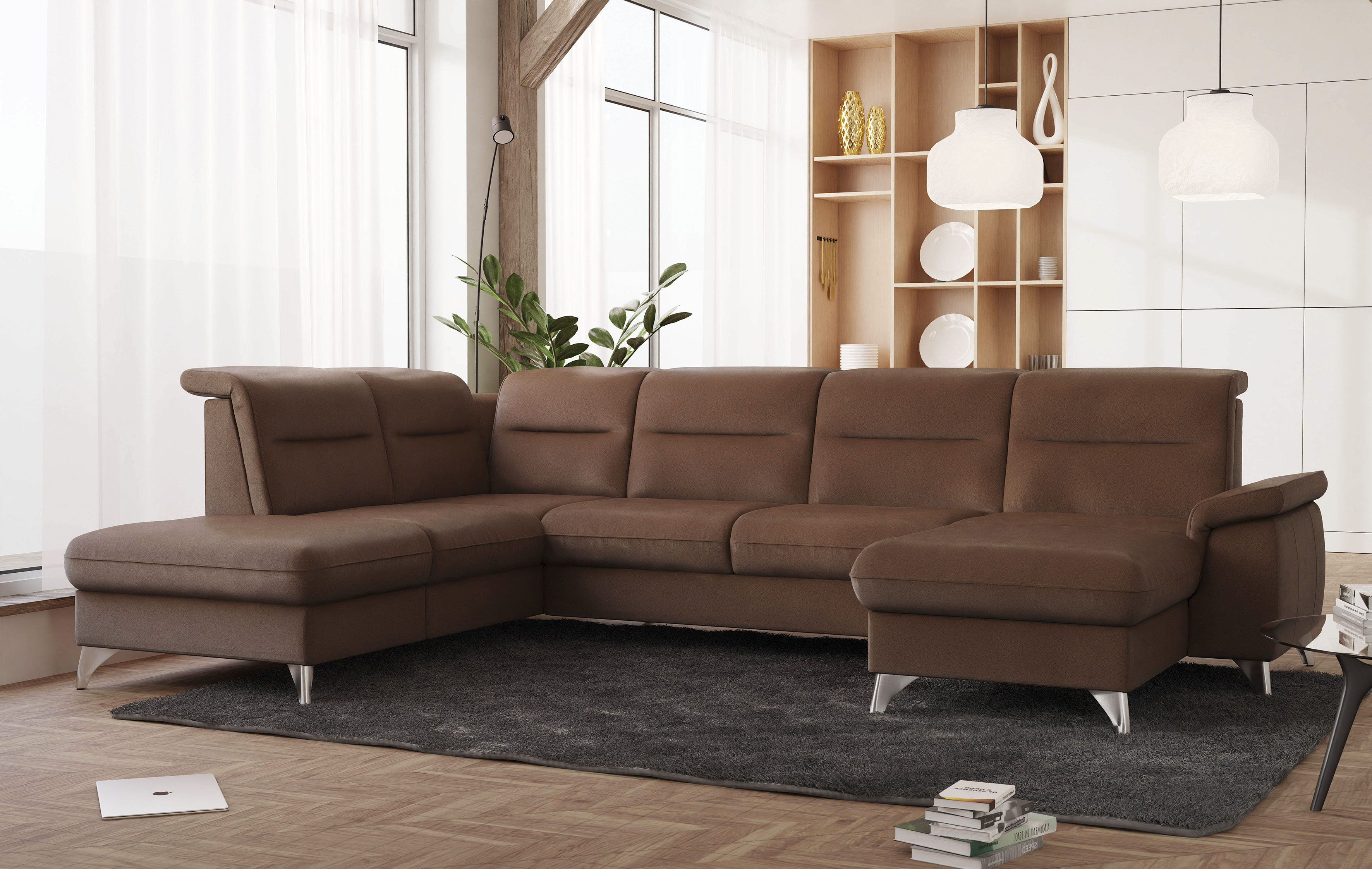 sit&more Wohnlandschaft "Astoria U-Form" wahlweise mit motorischer Relaxfunktion