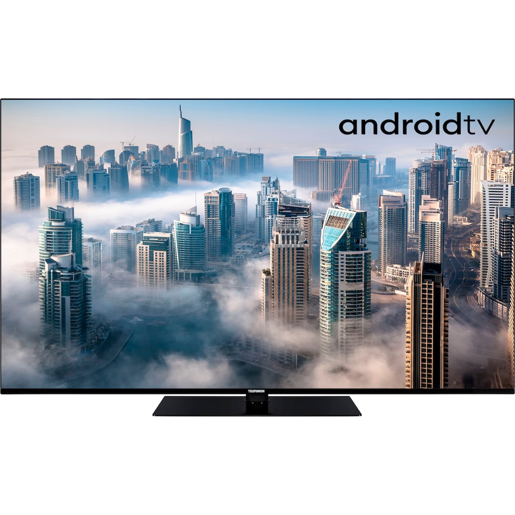 Telefunken LED-Fernseher »D65V950M2CWH«, 164 cm/65 Zoll, 4K Ultra HD, Smart-TV, Dolby Atmos-USB-Recording-Google Assistent-Android-TV