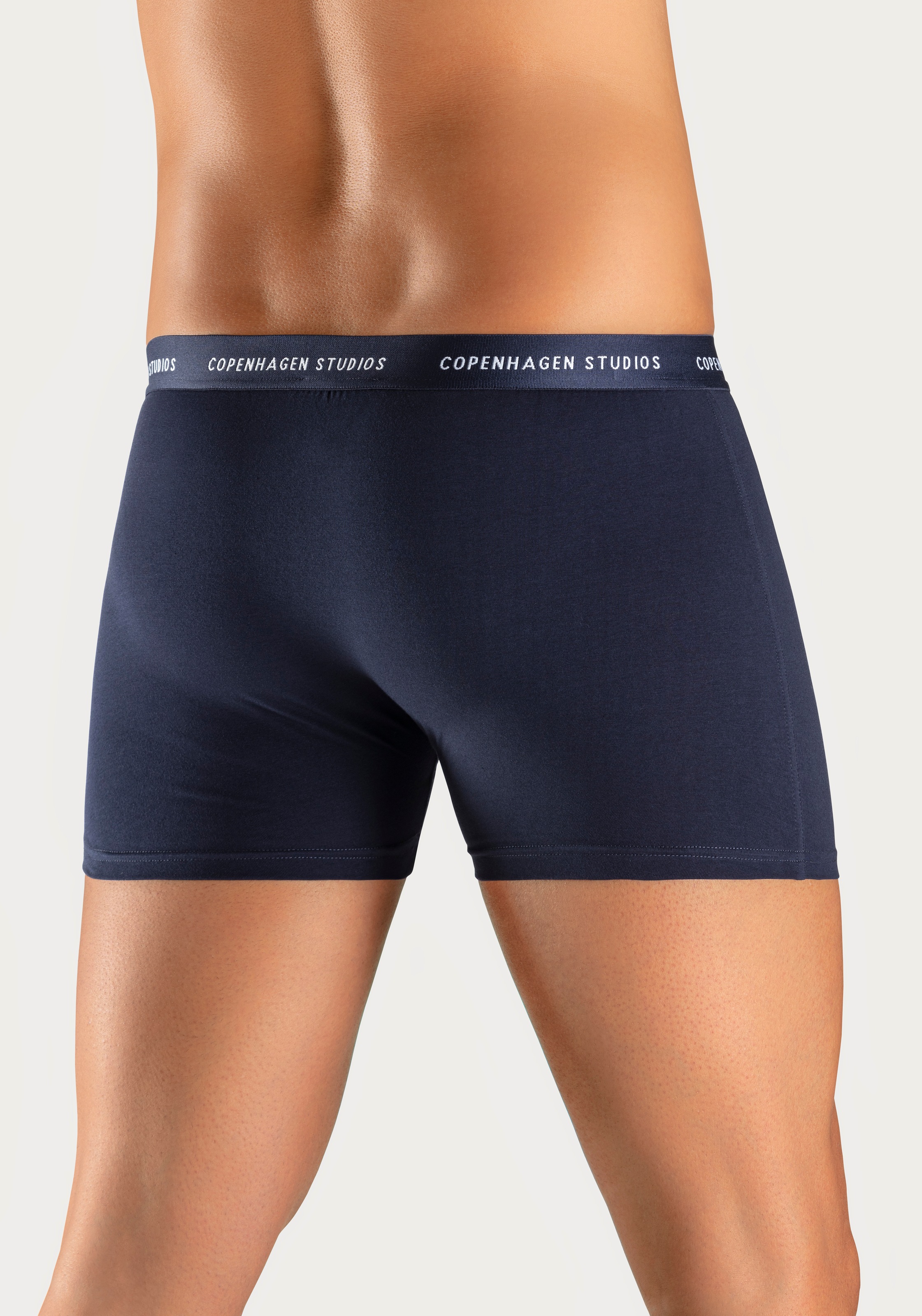 Thumbnail - Copenhagen Studios Boxer "Boxershorts für Herren", 3 Stk. mit farbigem Logo-Bund
