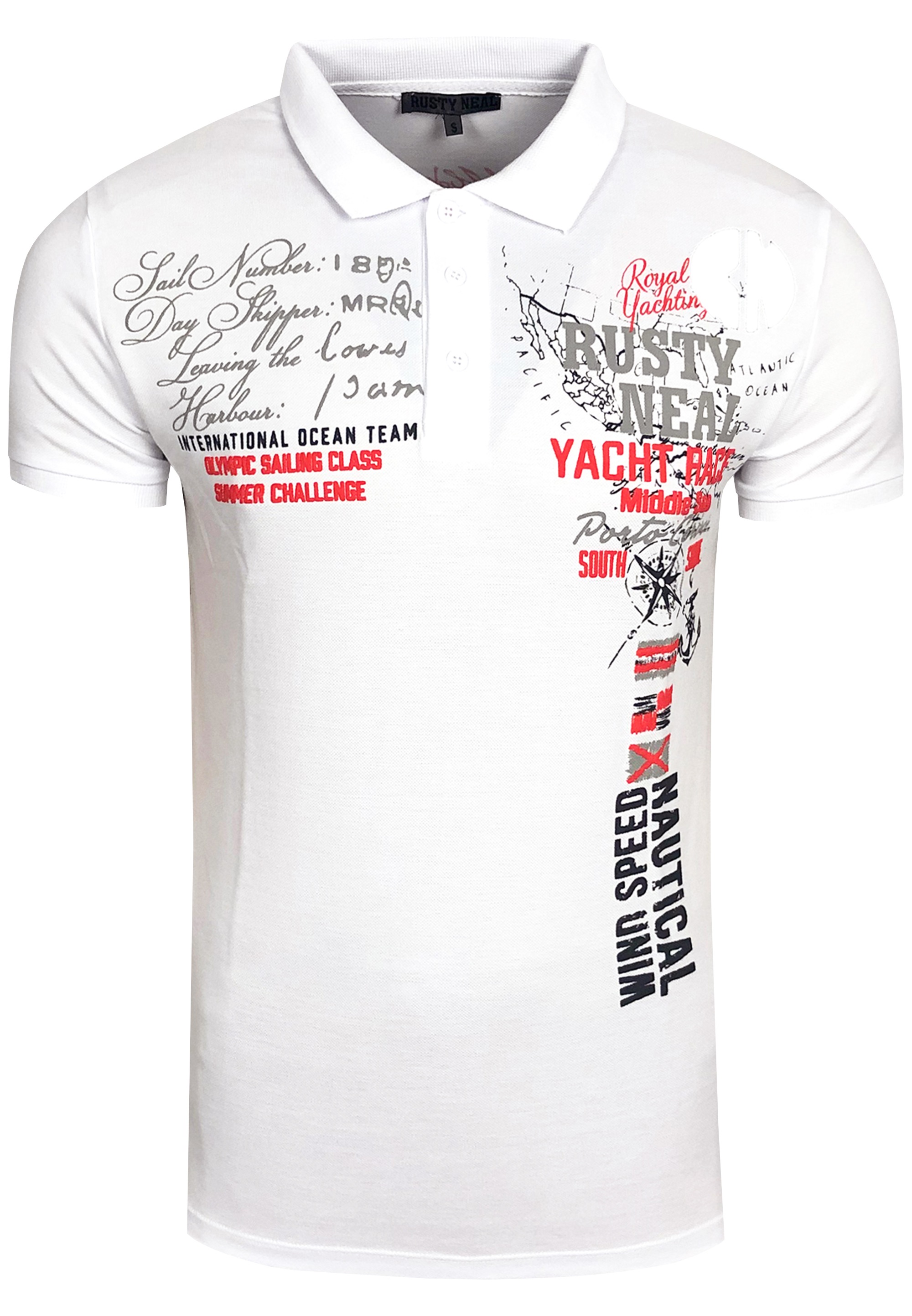 Rusty Neal Poloshirt im modischen Nautical-Style