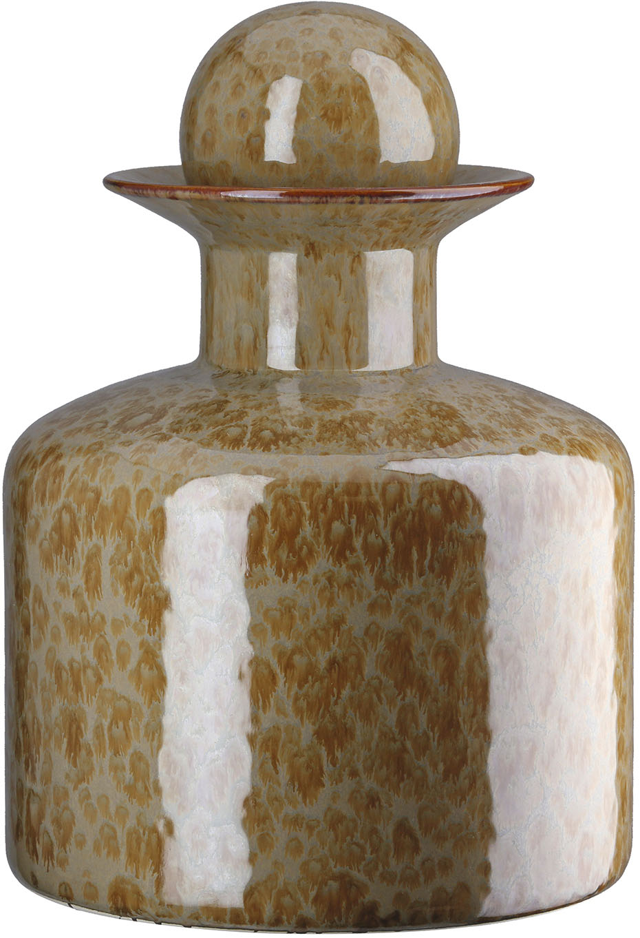 GILDE Tischvase "Deckelvase Mora braun H. 28,5 cm"