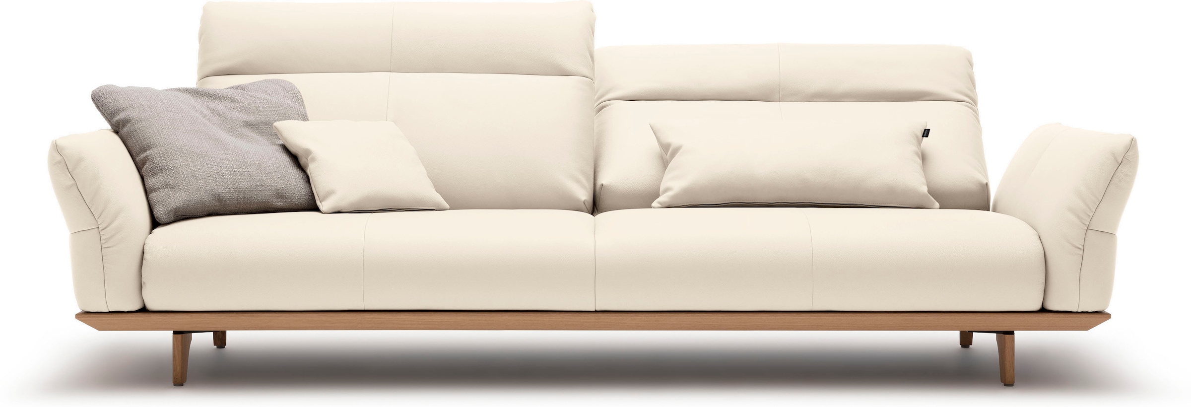Creation BY ROLF BENZ 4-Sitzer "CR.460 Designsofa, erstklassiger Sitzkomfort, verst. Rückenlehne" Sockel in Eiche, Füße Eiche natur, Breite 248 cm