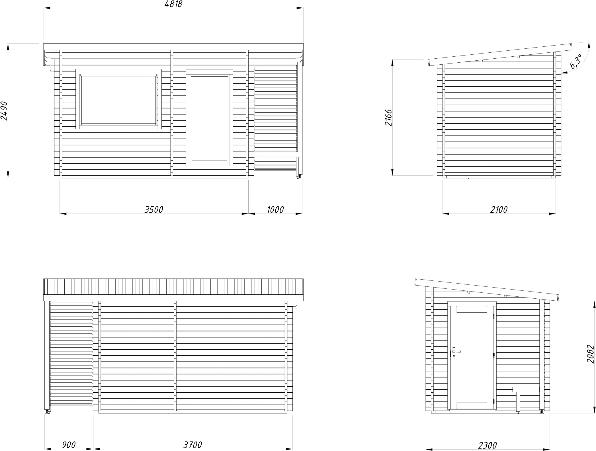 Palmako Sauna »Sanna 6,8 m²«