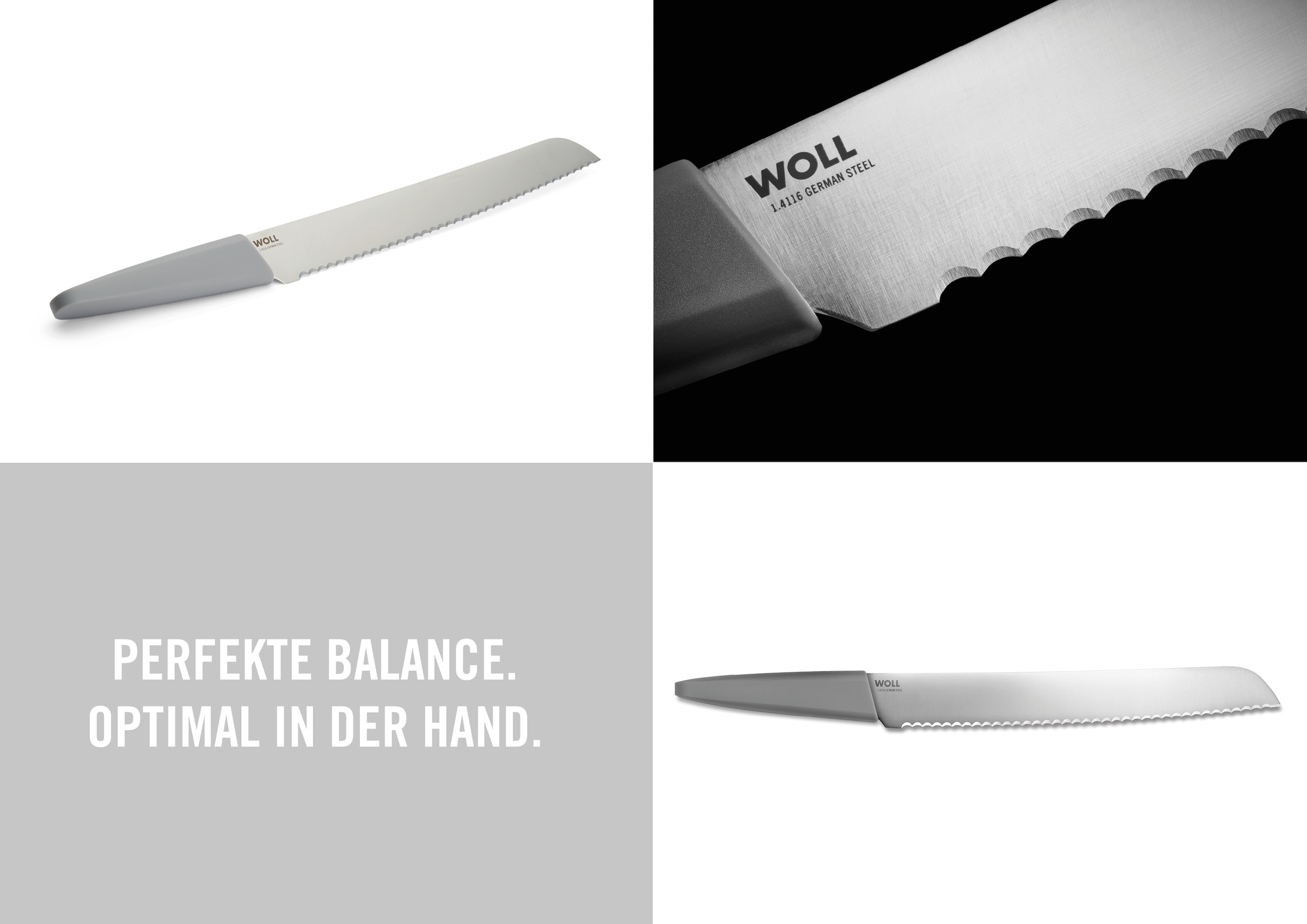 WOLL Brotmesser »Cutting Edge« aus deutschem Edelstahl gemäß DIN 1.4116