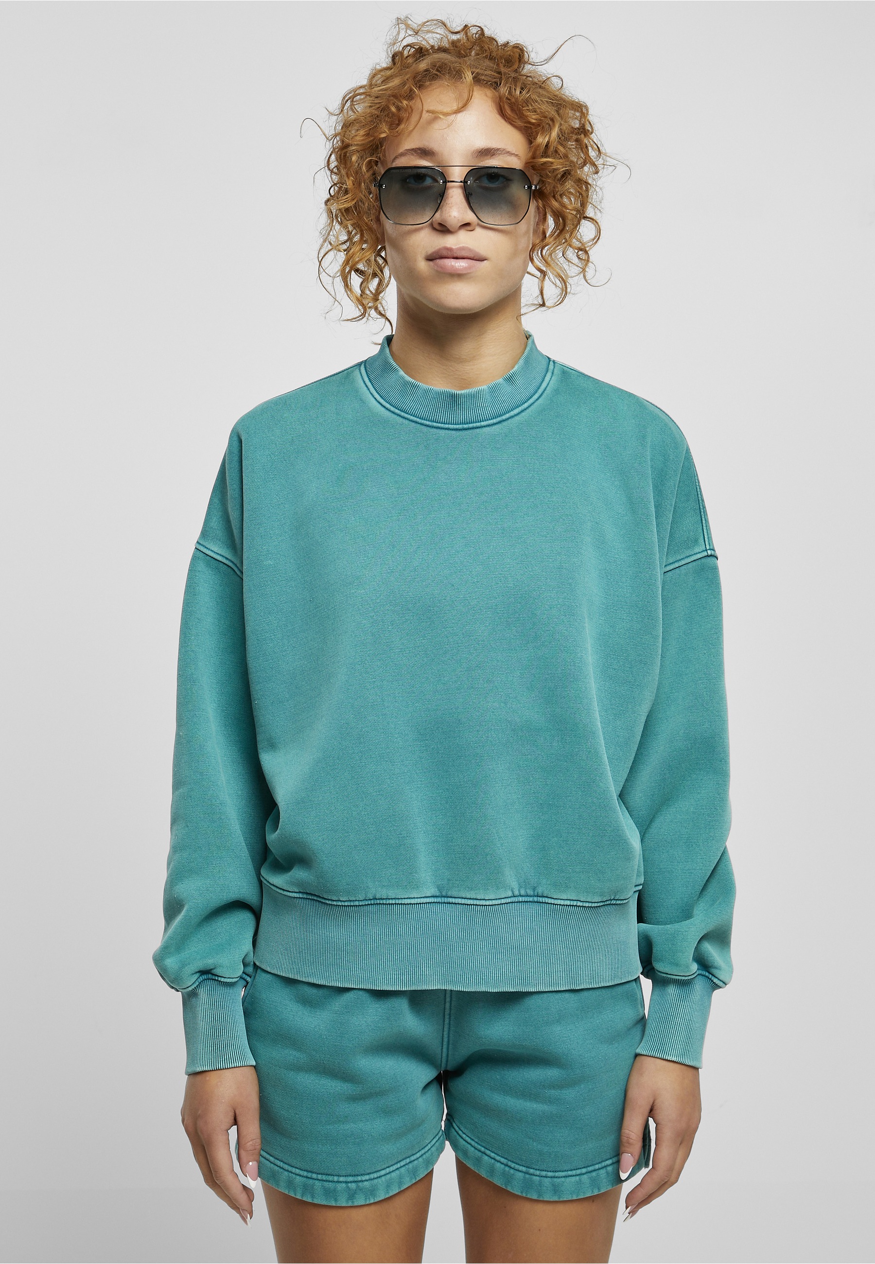 URBAN CLASSICS Sweater »Urban Classics Damen Ladies Oversized Stone Washed Crewneck«, 1 Stk.
