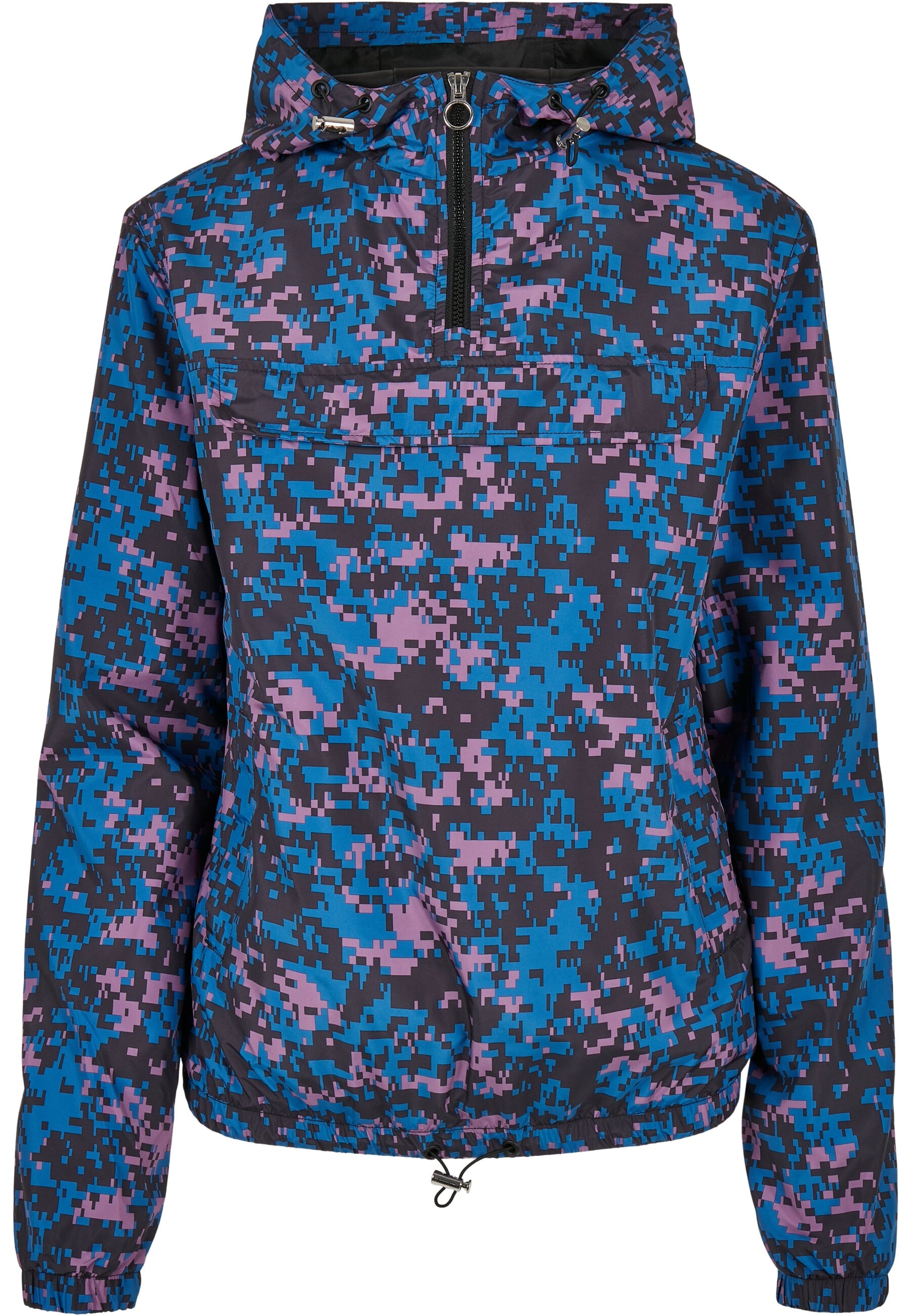 URBAN CLASSICS Windbreaker "Urban Classics Damen Ladies Camo Pull Over Jacket", (1 St.), mit Kapuze