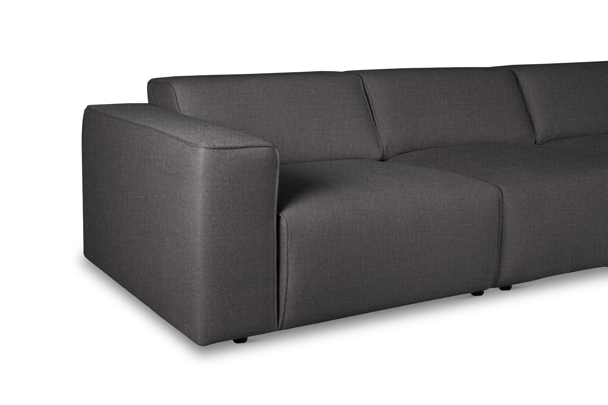 andas Ecksofa »Noord«, L-Form, mit Kedernaht, Breite 281 cm, Cord, Struktur, Webstoff