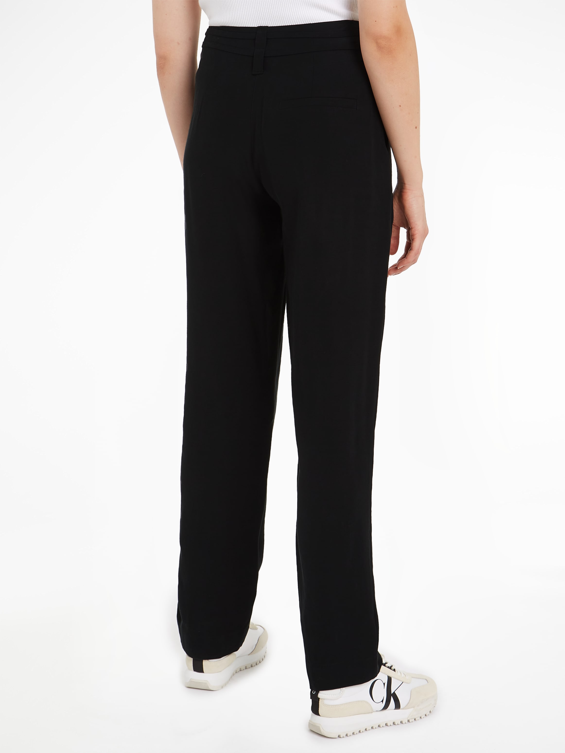 Calvin Klein Jeans Webhose »WAIST TIES TAPERED TWILL PANT«, mit Logomarkenlabel