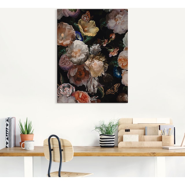 Artland Wandbild »Antike Holländische Blumen«, Blumenbilder, (1 St.), als  Alubild, Leinwandbild, Wandaufkleber oder Poster in versch. Größen kaufen |  BAUR