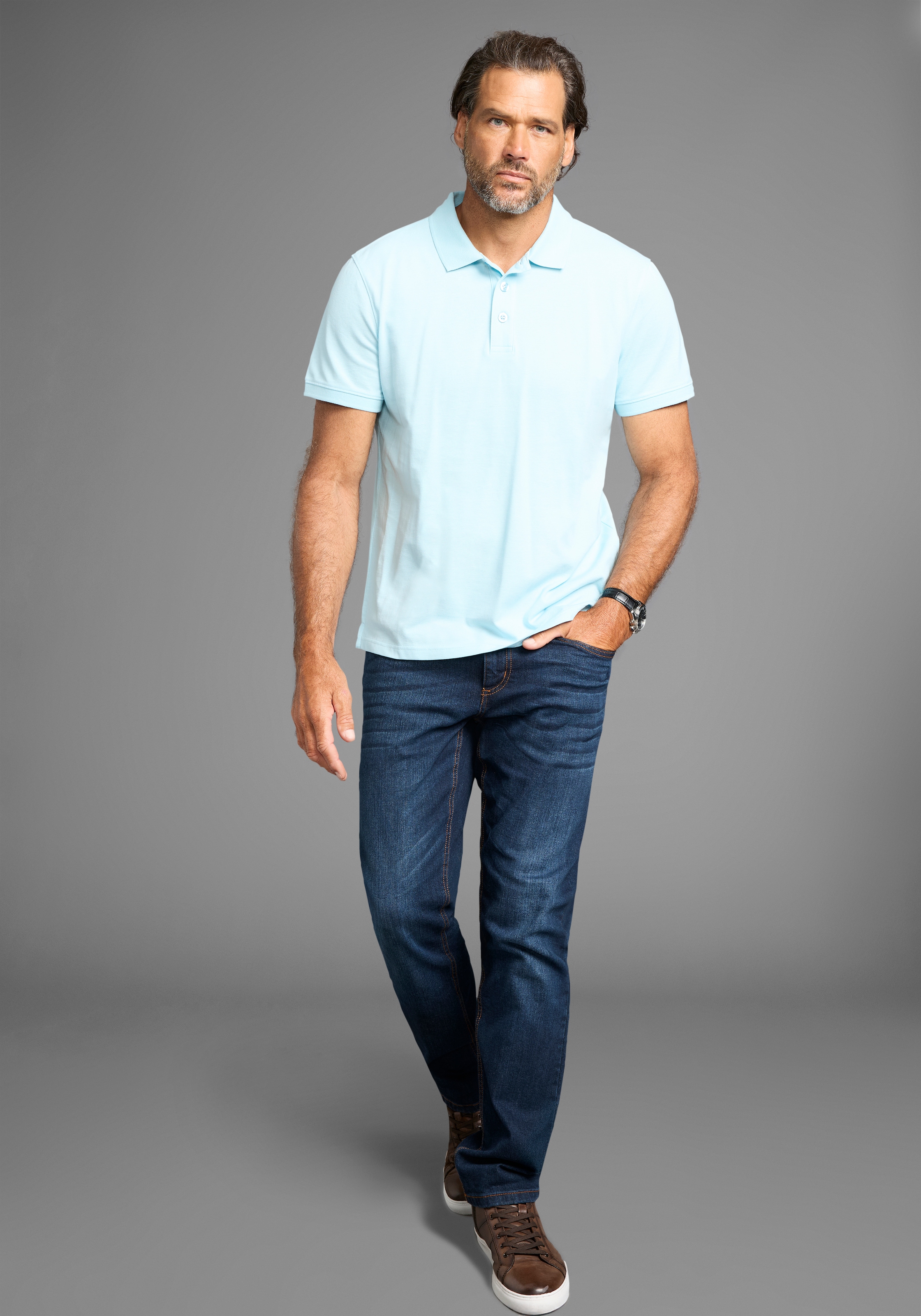 Man's World Poloshirt, (2-er Pack), in tollen Farbkombinationen