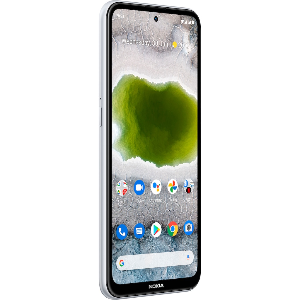 Nokia Smartphone »X10,4+128 GB, Dual SIM«, snow, 16,94 cm/6,67 Zoll, 128 GB Speicherplatz, 48 MP Kamera, 3 Jahre Herstellergarantie