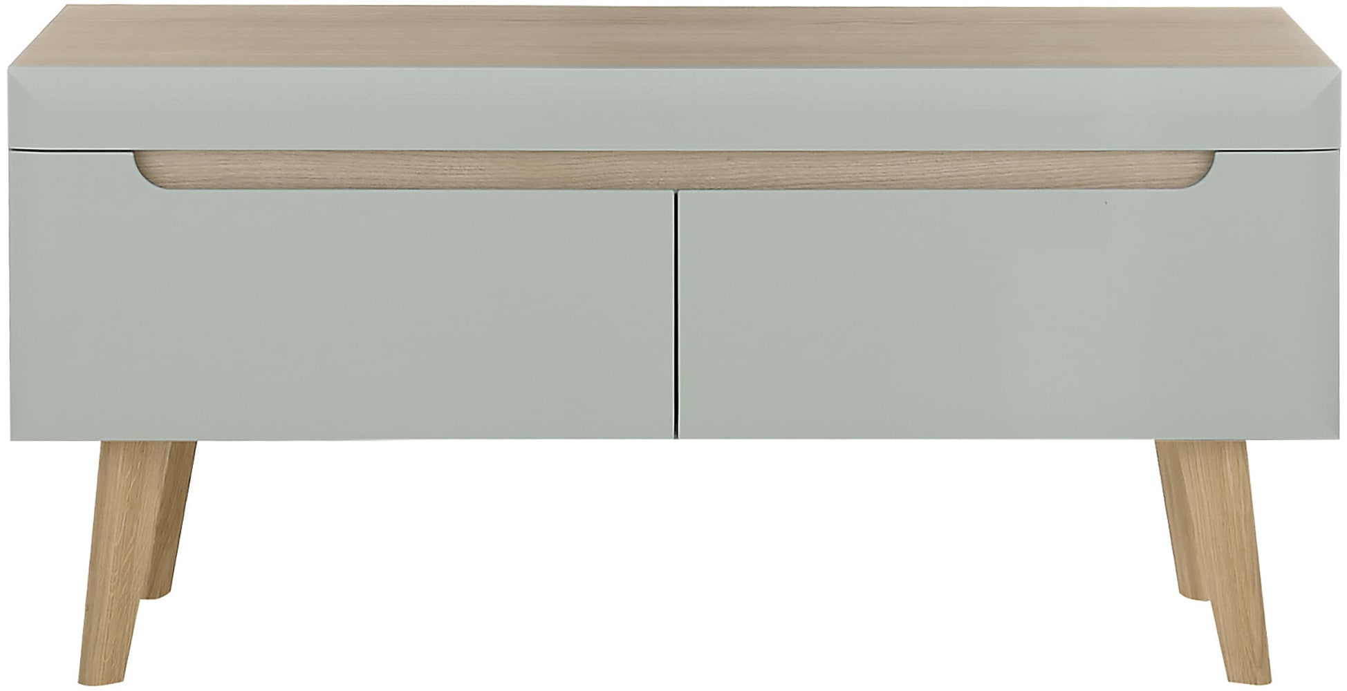 INOSIGN Lowboard »Torge, TV-Unterschrank, TV-Kommode, Fernsehschrank, TV-Board«, (1 St.), abgeschrägte Füße, drei Farben, Scandi Design, 107 cm breit