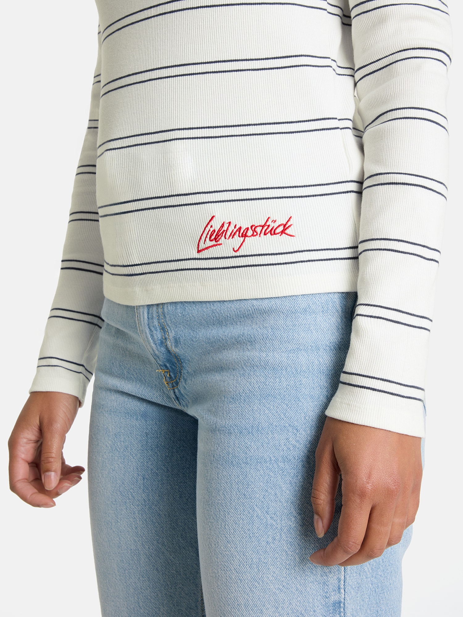 Lieblingsstück Langarmshirt »SinaL« mit Herzmotiv und Streifen