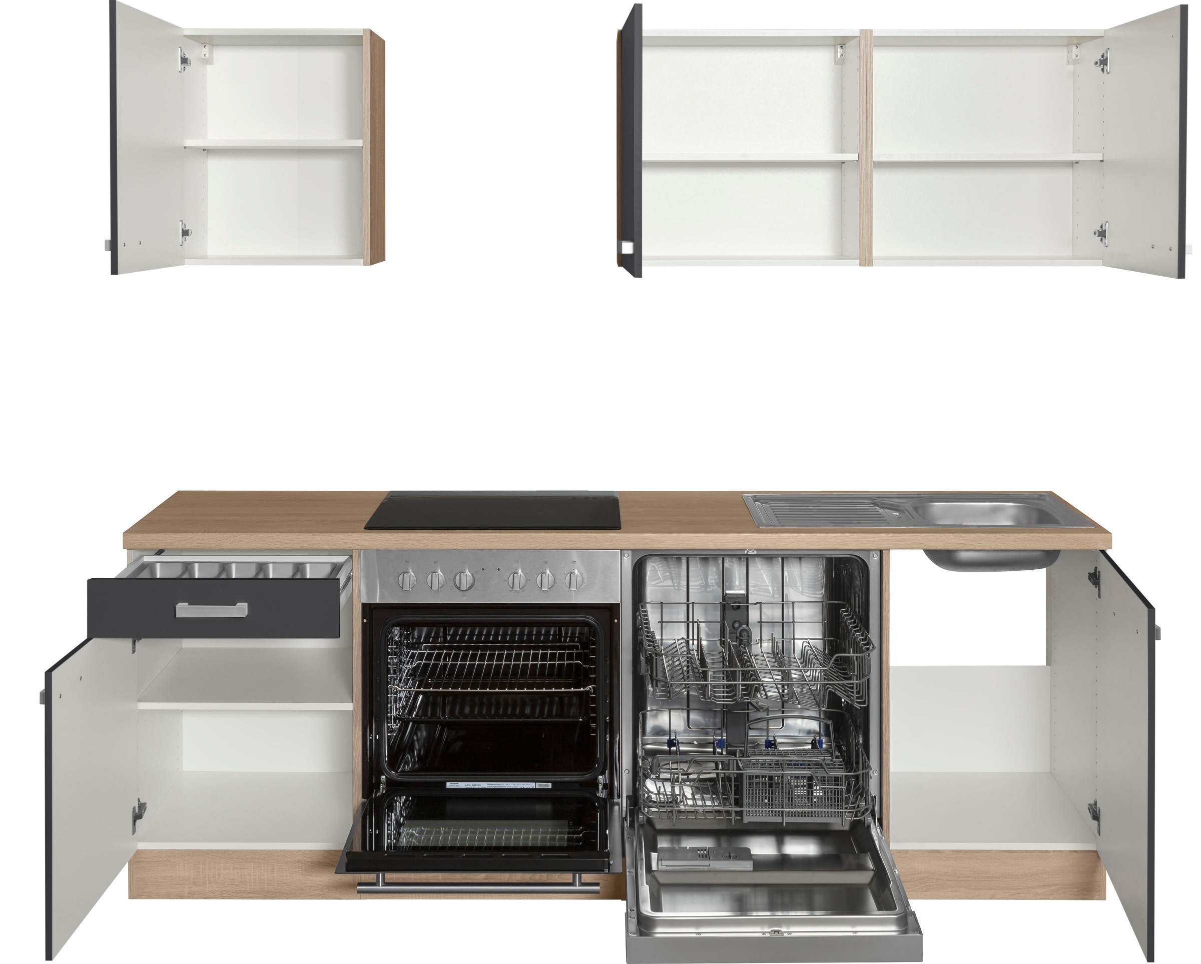 OPTIFIT Küchenzeile »Leer«, Breite 210 Hanseatic-E-Geräten cm, BAUR mit bestellen 