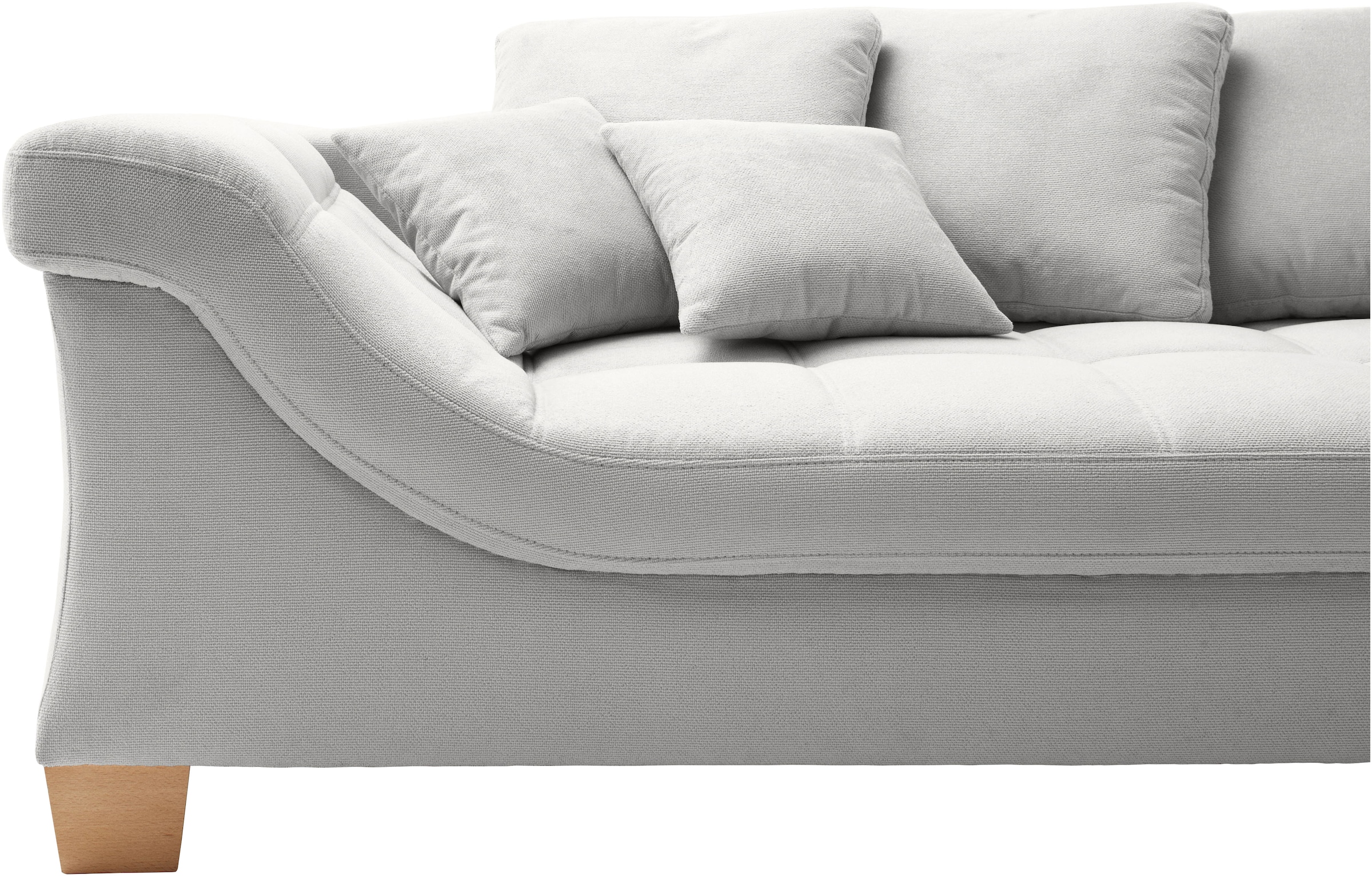 Mr. Couch Ecksofa »Bologna, L-Form, mit Holzfüßen«, wahlweise mit Kaltschaum