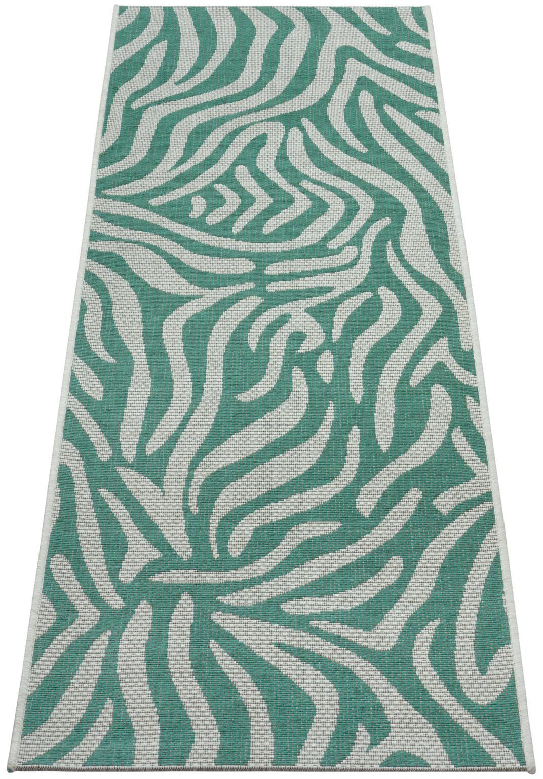 NORTHRUGS Läufer »Cebra«, rechteckig, 4 mm Höhe, Flachgewebe Zebra Design, gekettelt, Robust, Pflegeleicht