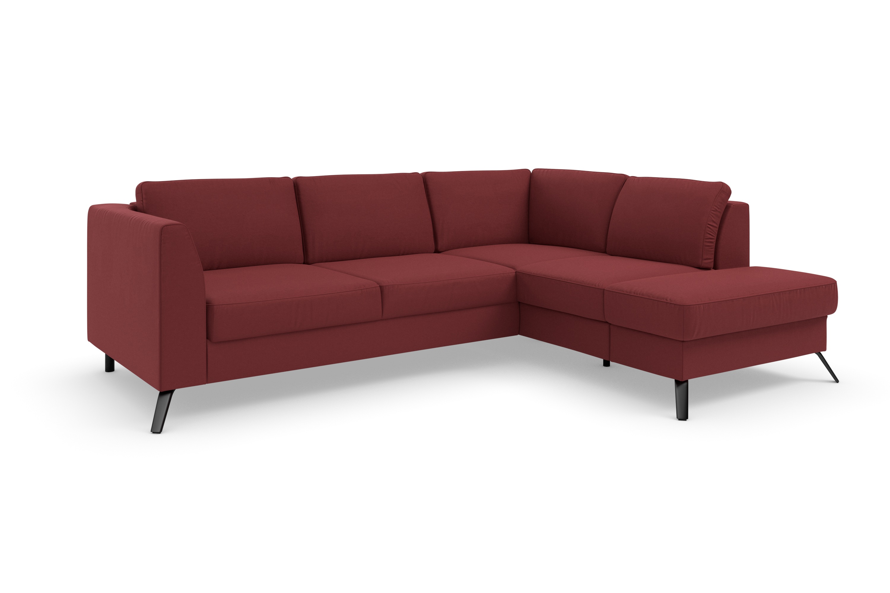 Thumbnail - sit&more Ecksofa "Olsen L-Form" inklusive Sitztiefenverstellung, wahlweise mit Bettfunktion, 15cm hoch