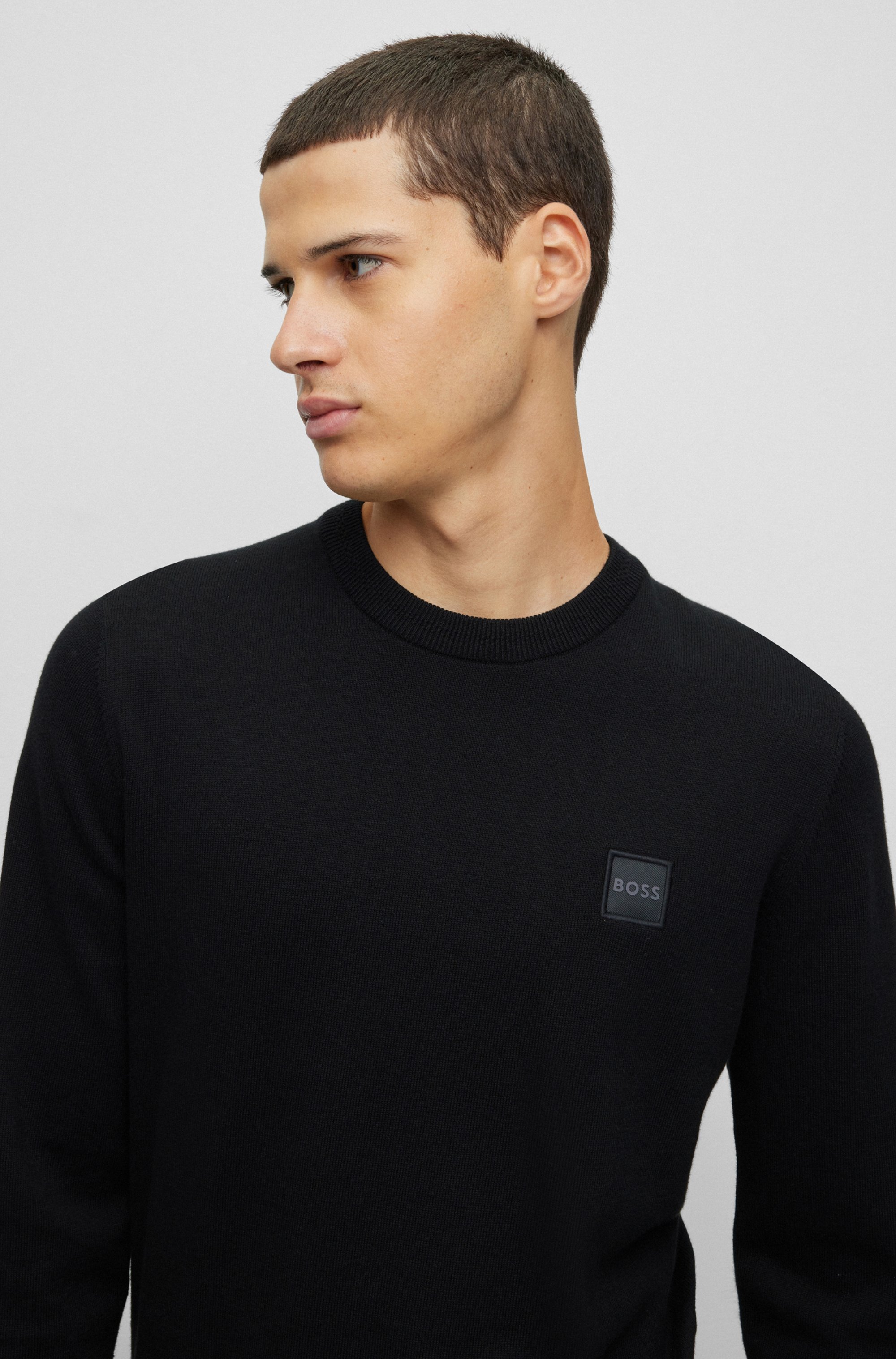 Thumbnail - BOSS ORANGE Strickpullover "Kanovano", mit Rundhalsausschnitt