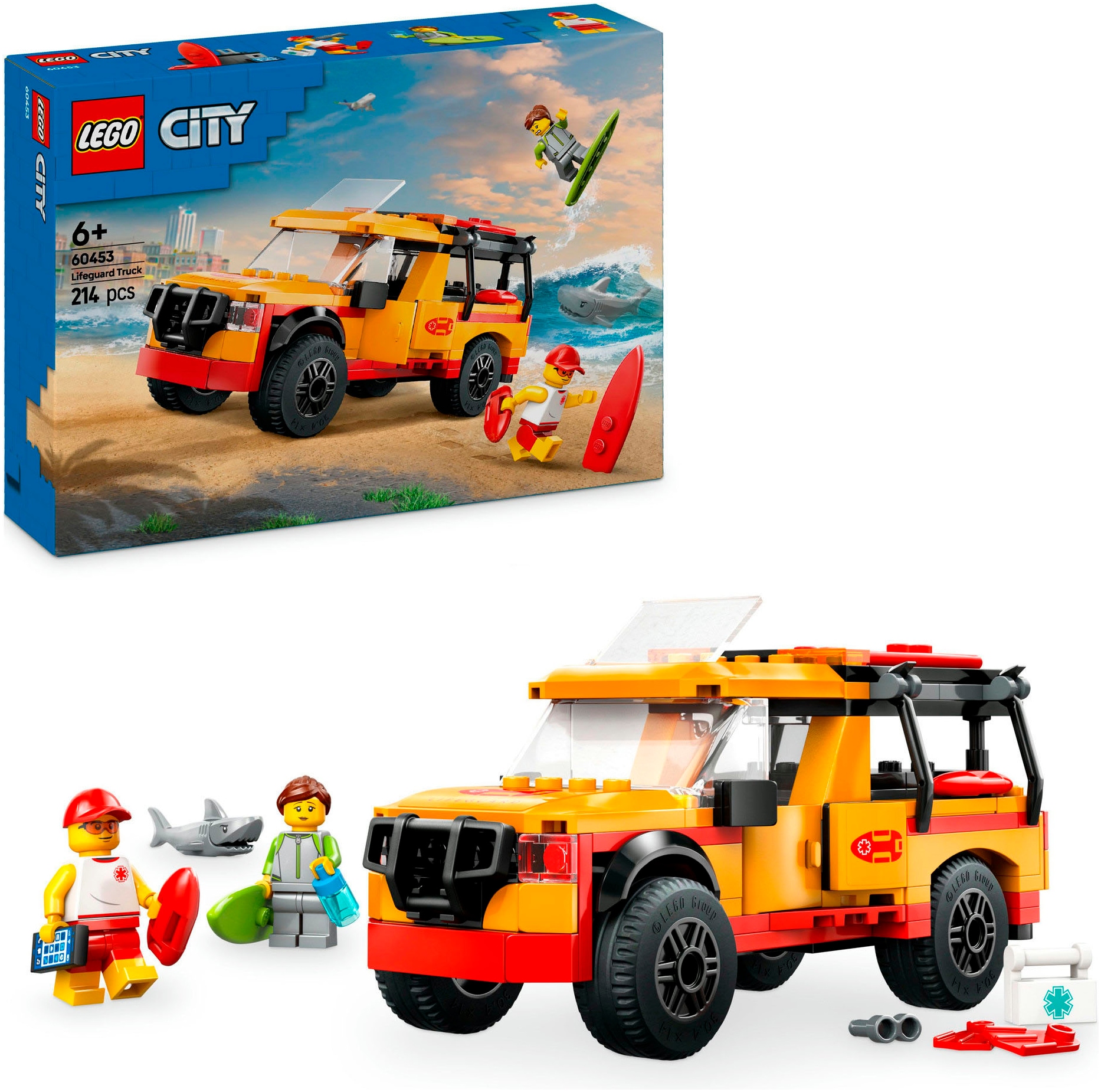 Konstruktionsspielsteine »Einsatzfahrzeug der Rettungsschwimmer (60453), LEGO City«,...