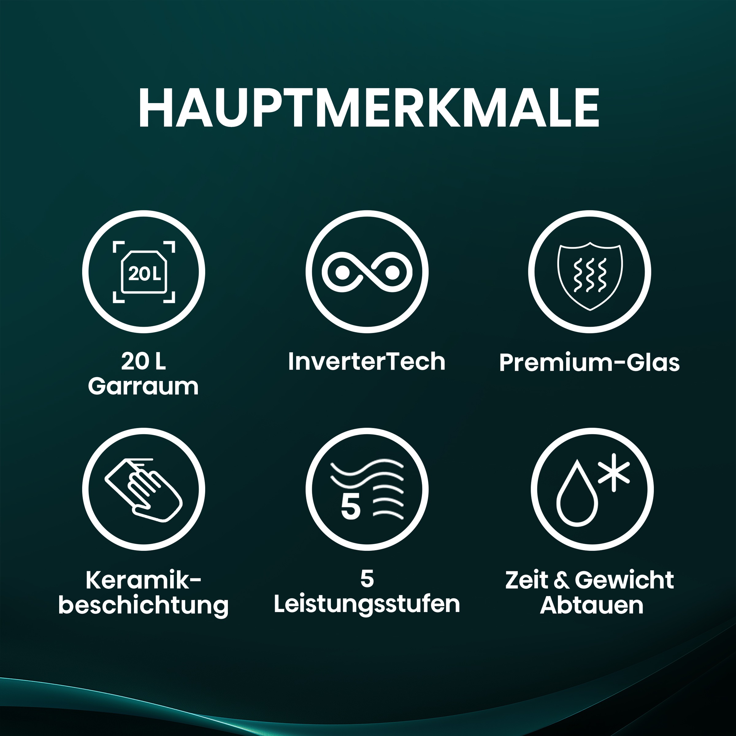 Hisense Mikrowelle »H20MOBP1HI«, Mikrowelle, 1020 W, Inverter Technologie