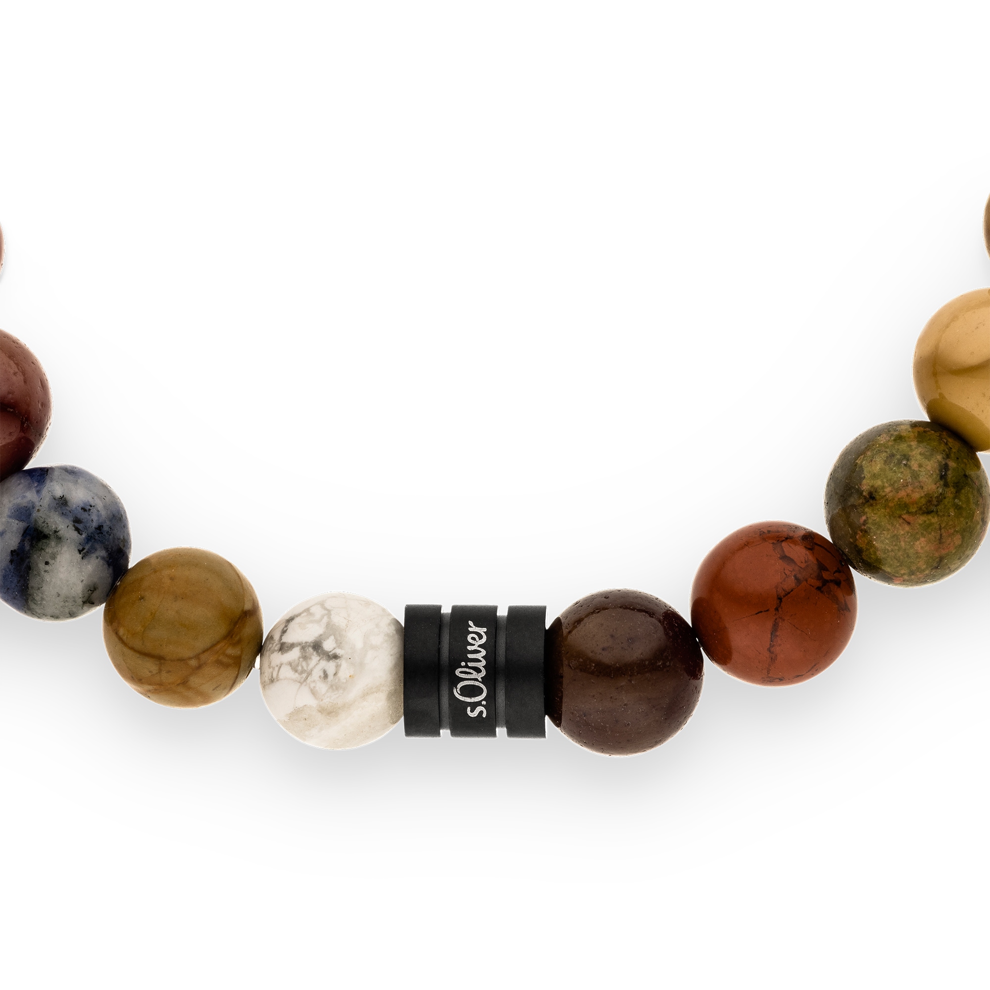 s.Oliver Armband mit Achat, Sodalith, Tigerauge, Spektrolith oder Kambaba Jaspis