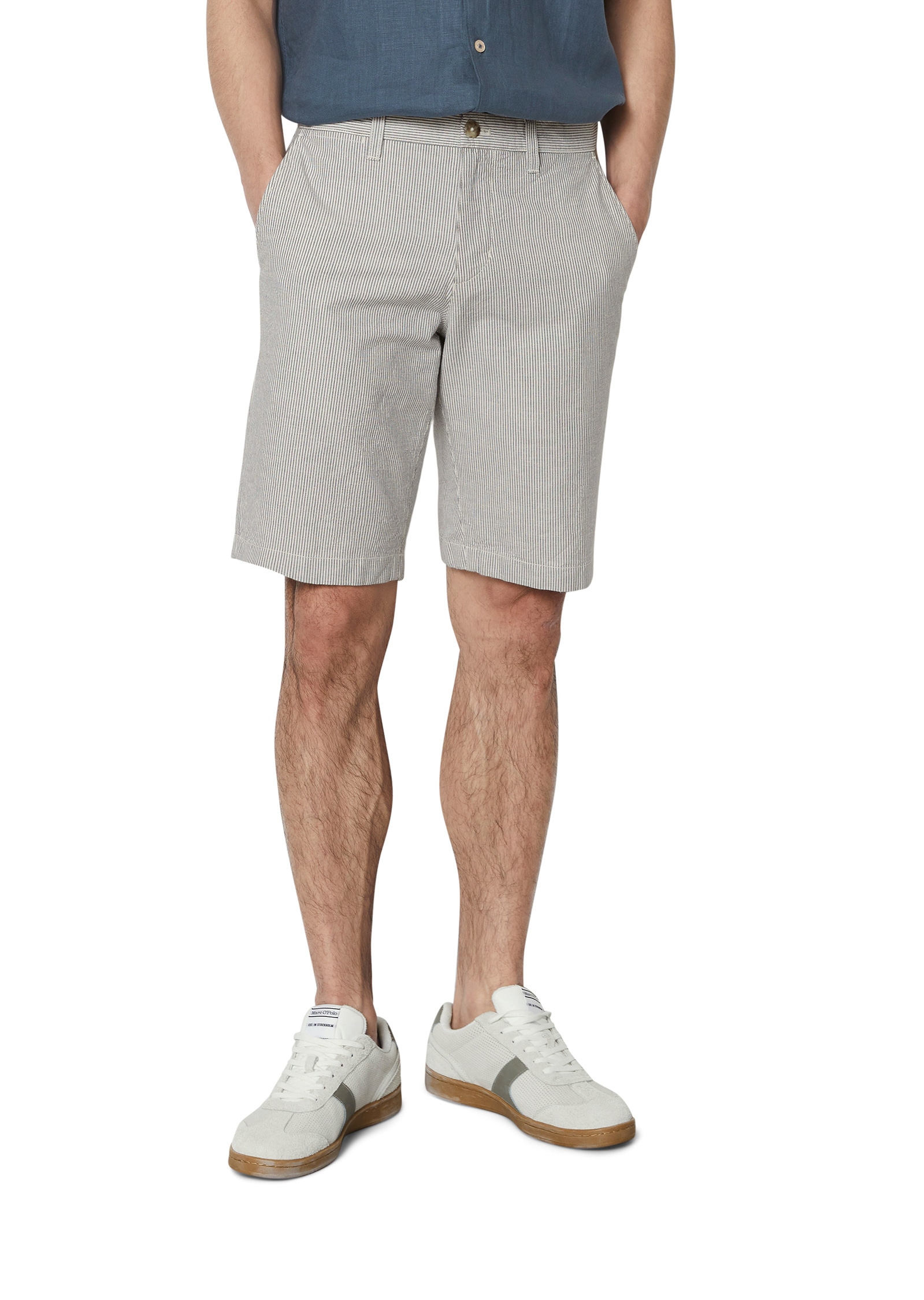 Marc O'Polo Shorts »aus Bio-Baumwolle und Leinen«