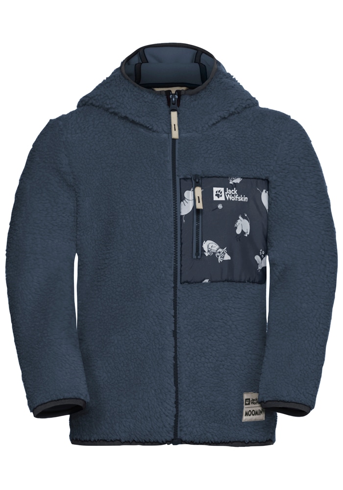 Jack Wolfskin Fleecejacke »MOOMIN ICE CURL K«, mit Kapuze