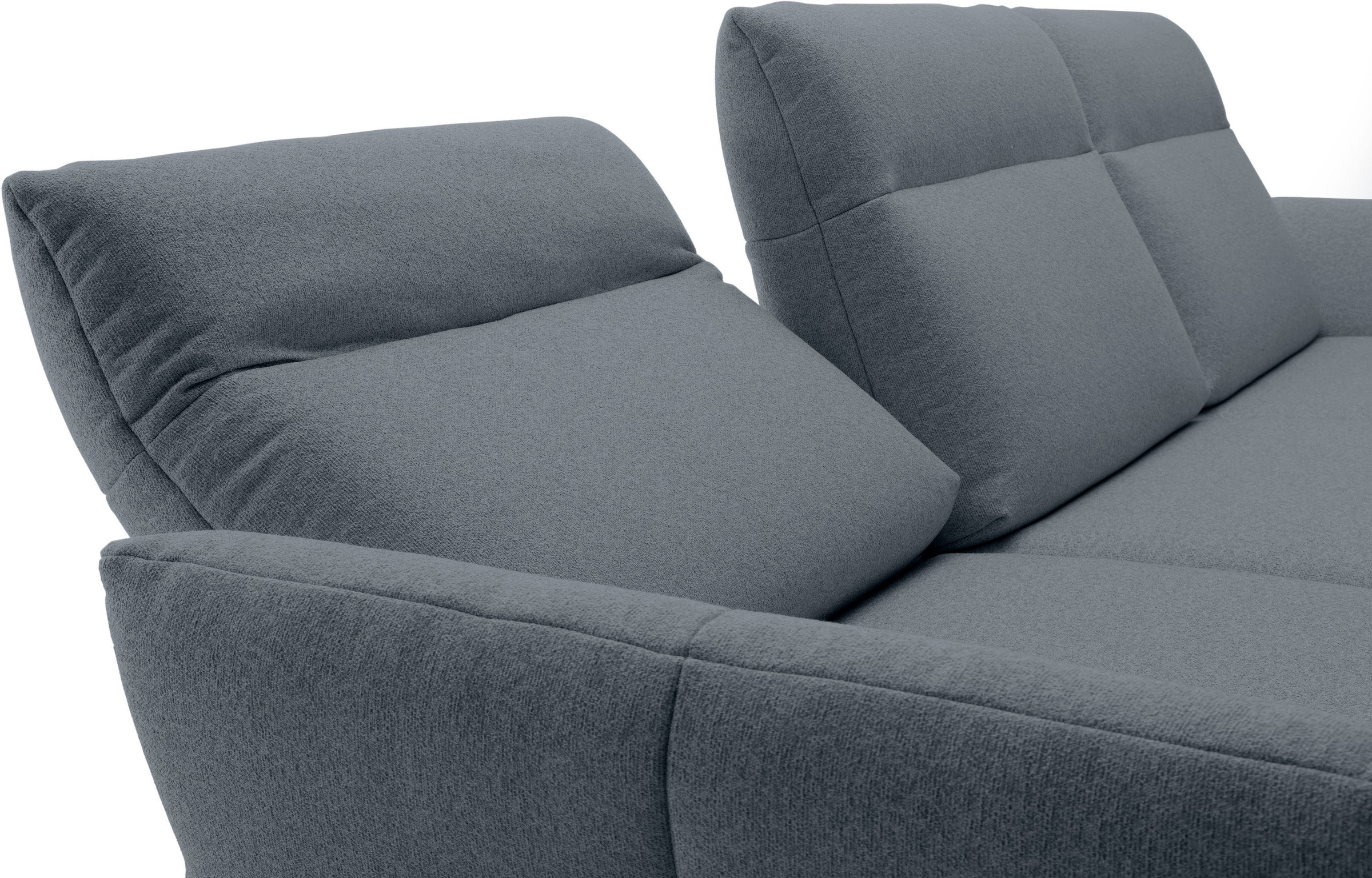 Creation BY ROLF BENZ Ecksofa »CR.460«, Sockel in Eiche, Winkelfüße in Umbragrau, Breite 338 cm