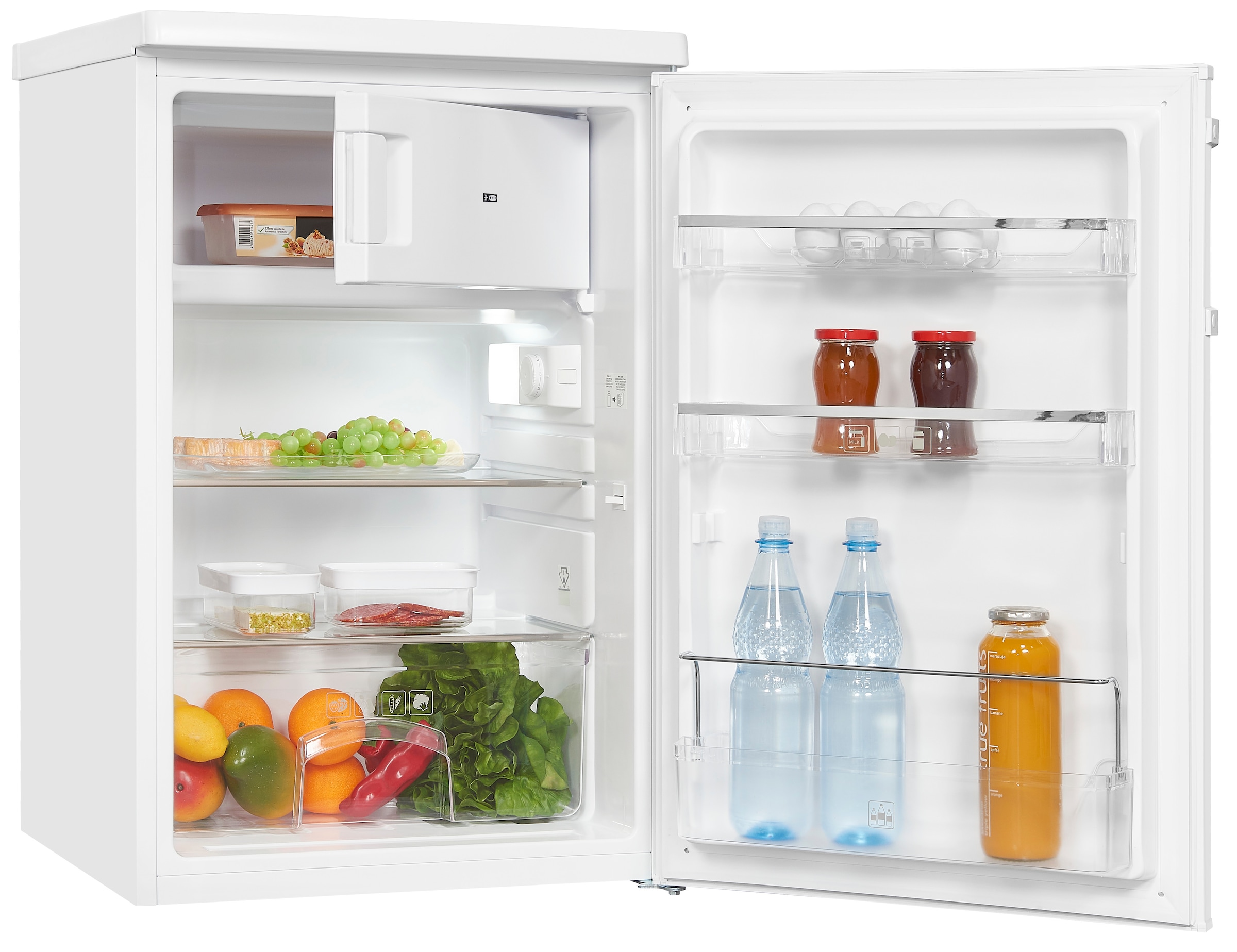 exquisit Kühlschrank »KS16-4-HE-040D weiss«, 109 Liter Nutzinhalt, stufenlose Temperaturregelung, 4 Sterne